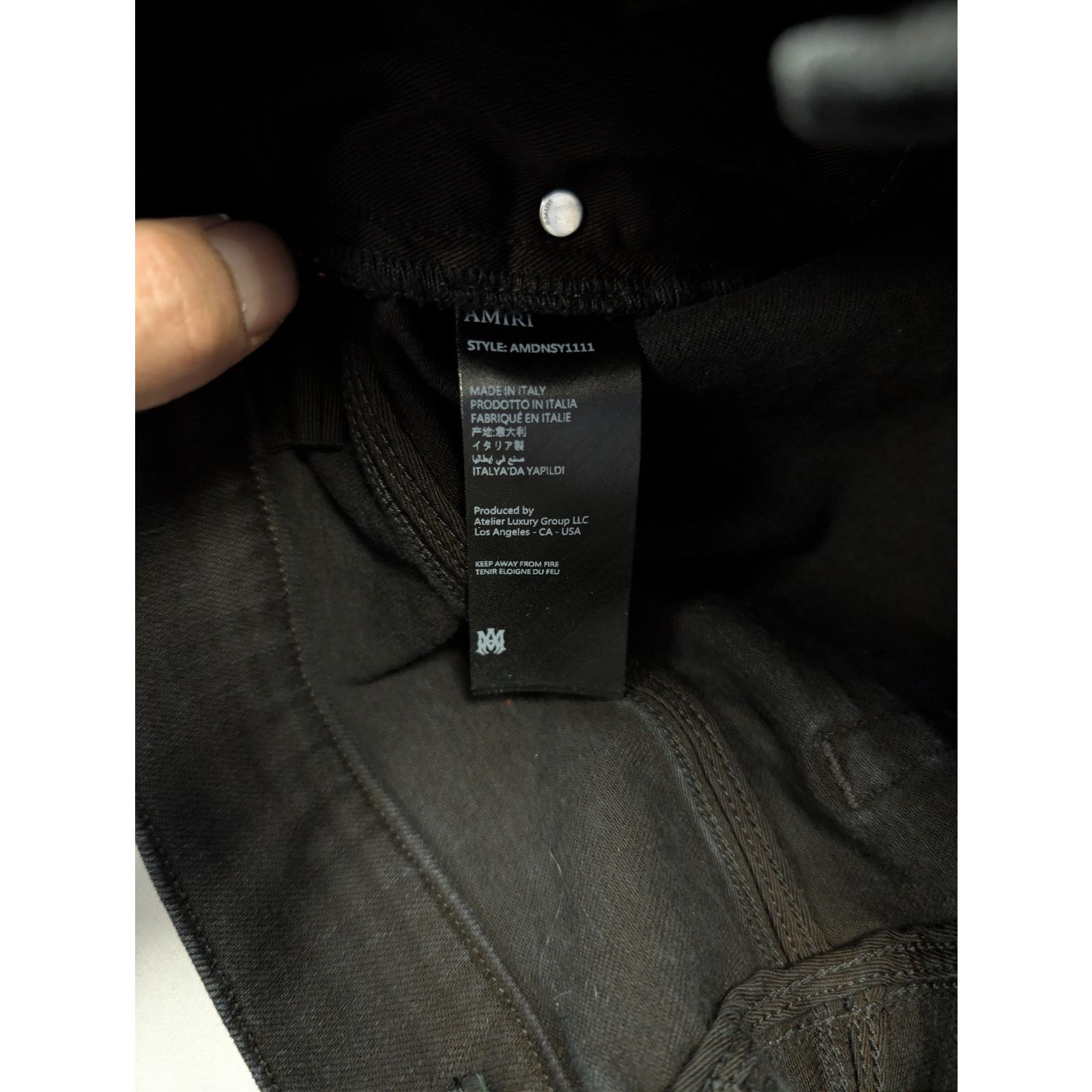 Amiri o1rshd1 MA Quad Applique Skinny Jeans in Black Size US 32 / EU 48 - 18 Thumbnail