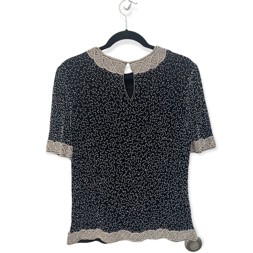 Other Camille Marie Vintage 100% Silk Beaded Blouse Short Sleeve B Size M / US 6-8 / IT 42-44 - 3 Thumbnail