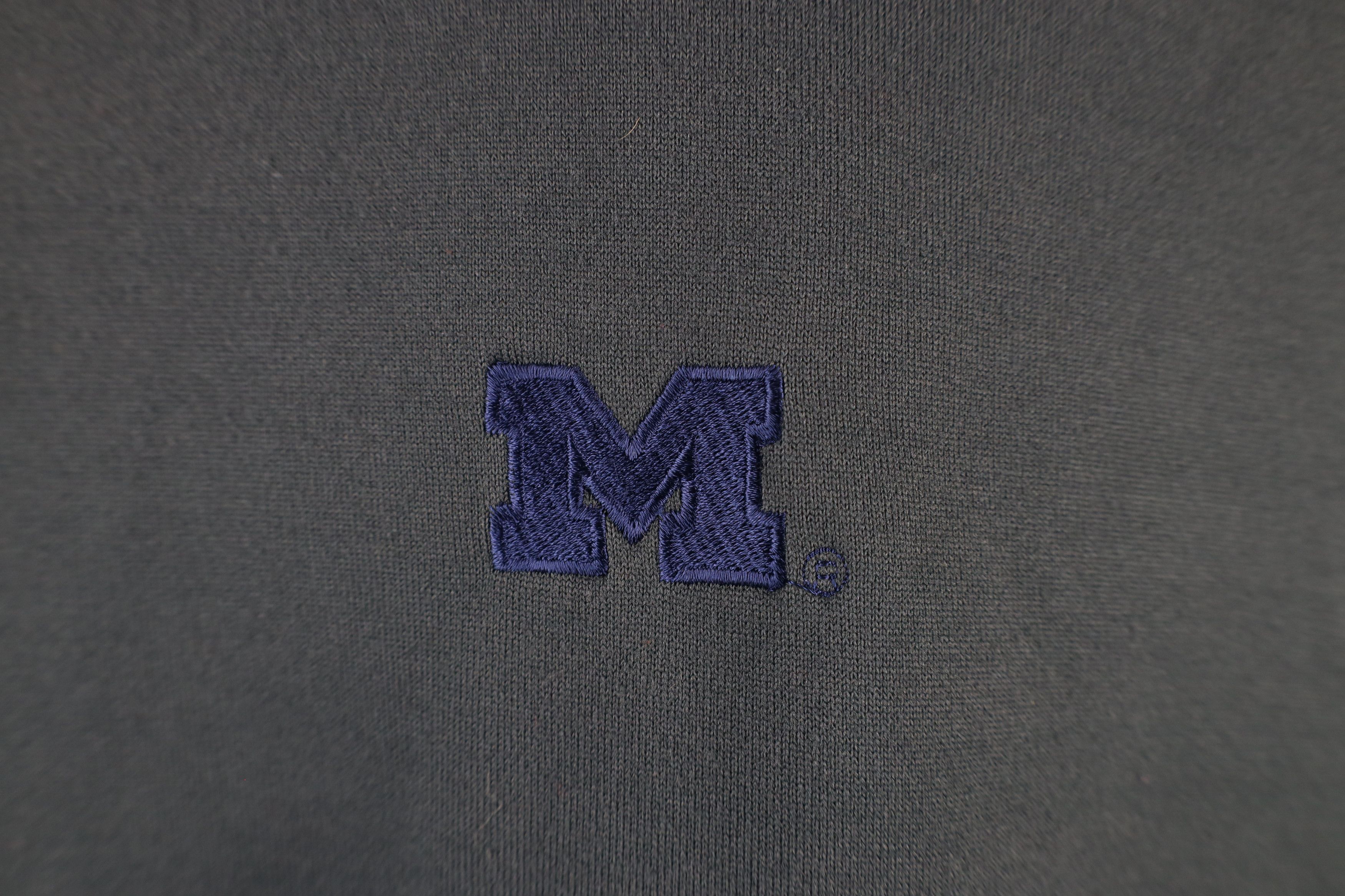 Vintage Vintage 90s University of Michigan Hoodie Sweatshirt Gray Size US M / EU 48-50 / 2 - 4 Thumbnail