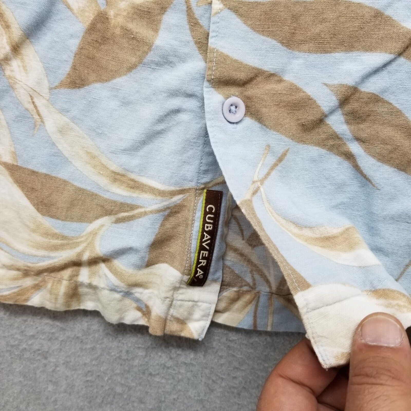 Cubavera Cubavera Shirt Men Large Hawaiian Floral Button Up Size US L / EU 52-54 / 3 - 5 Thumbnail