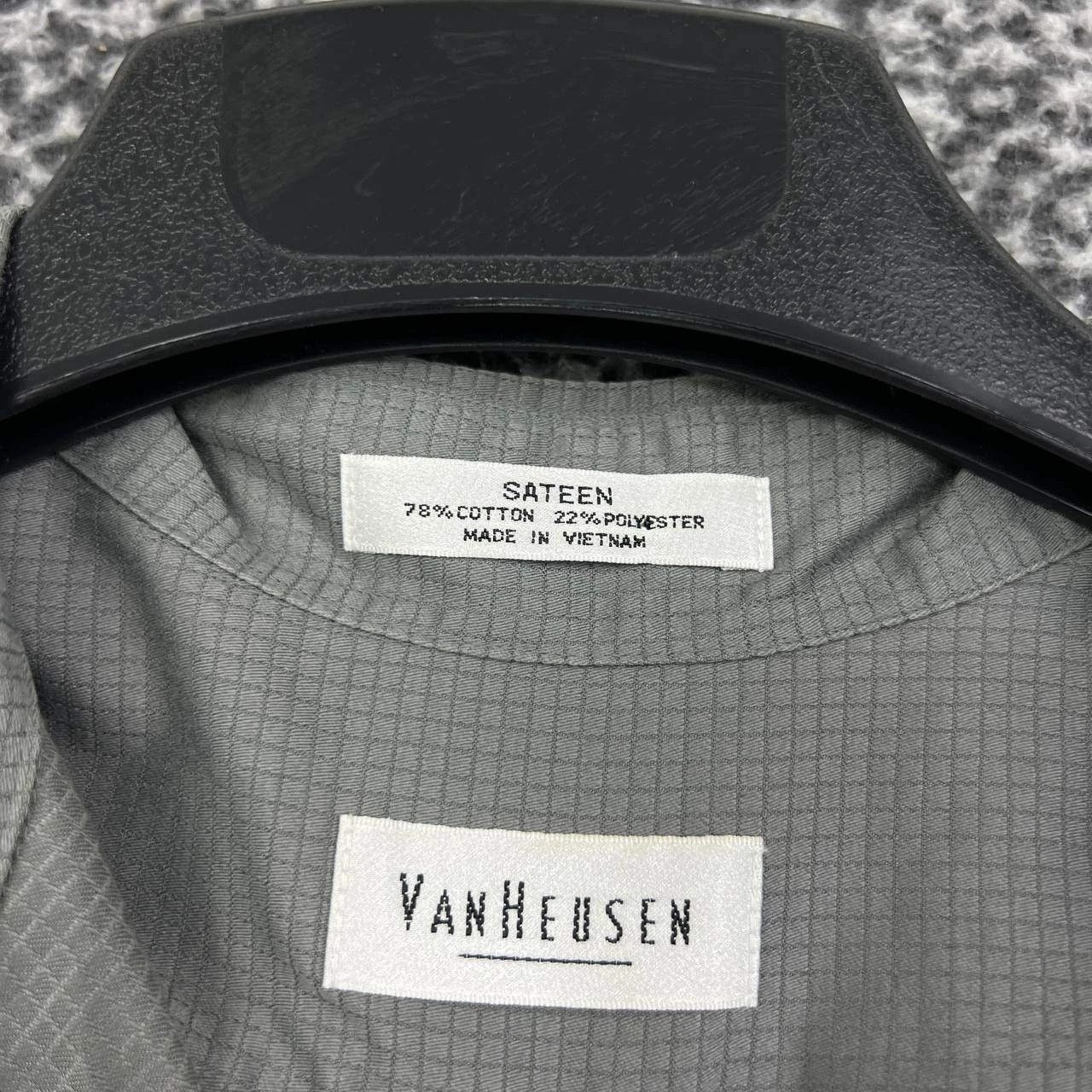 The Unbranded Brand Van Heusen Button Down Men Grey Check Front Chest Pocket M Size US M / EU 48-50 / 2 - 4 Thumbnail