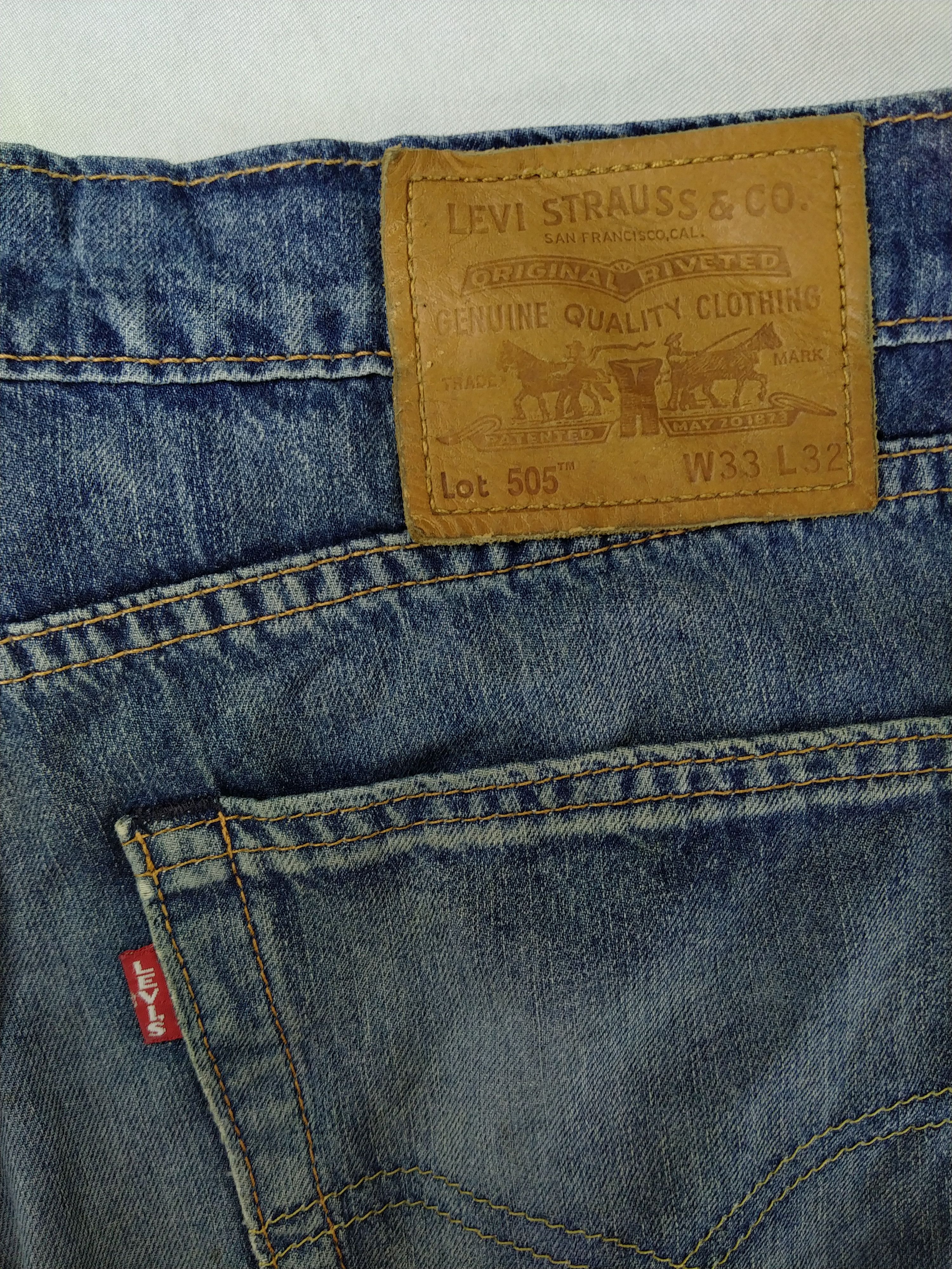 Levi's Faded Blue Levi's Premium 505 Denim 33 x 28.5 JN733 Size US 33 - 11 Thumbnail