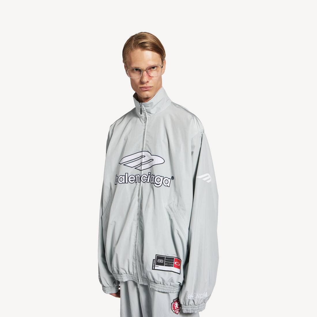 Balenciaga os11x0326 3B Football Tracksuit Jacket in Grey Size US L / EU 52-54 / 3 - 5 Thumbnail