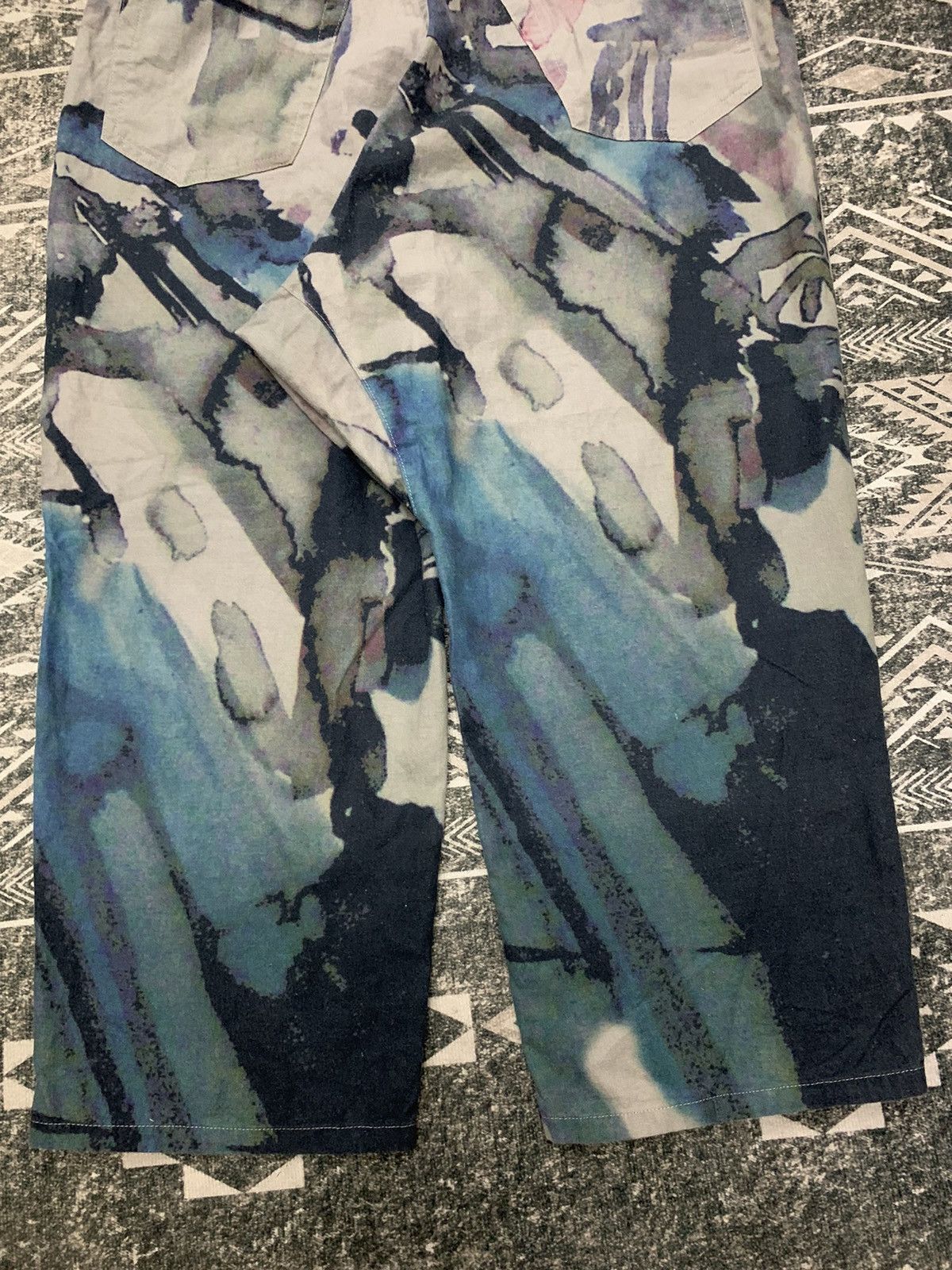 Japanese Brand 🐐90s YOHJI YAMAMOTO WATER COLOUR PANT Size US 31 - 11 Thumbnail
