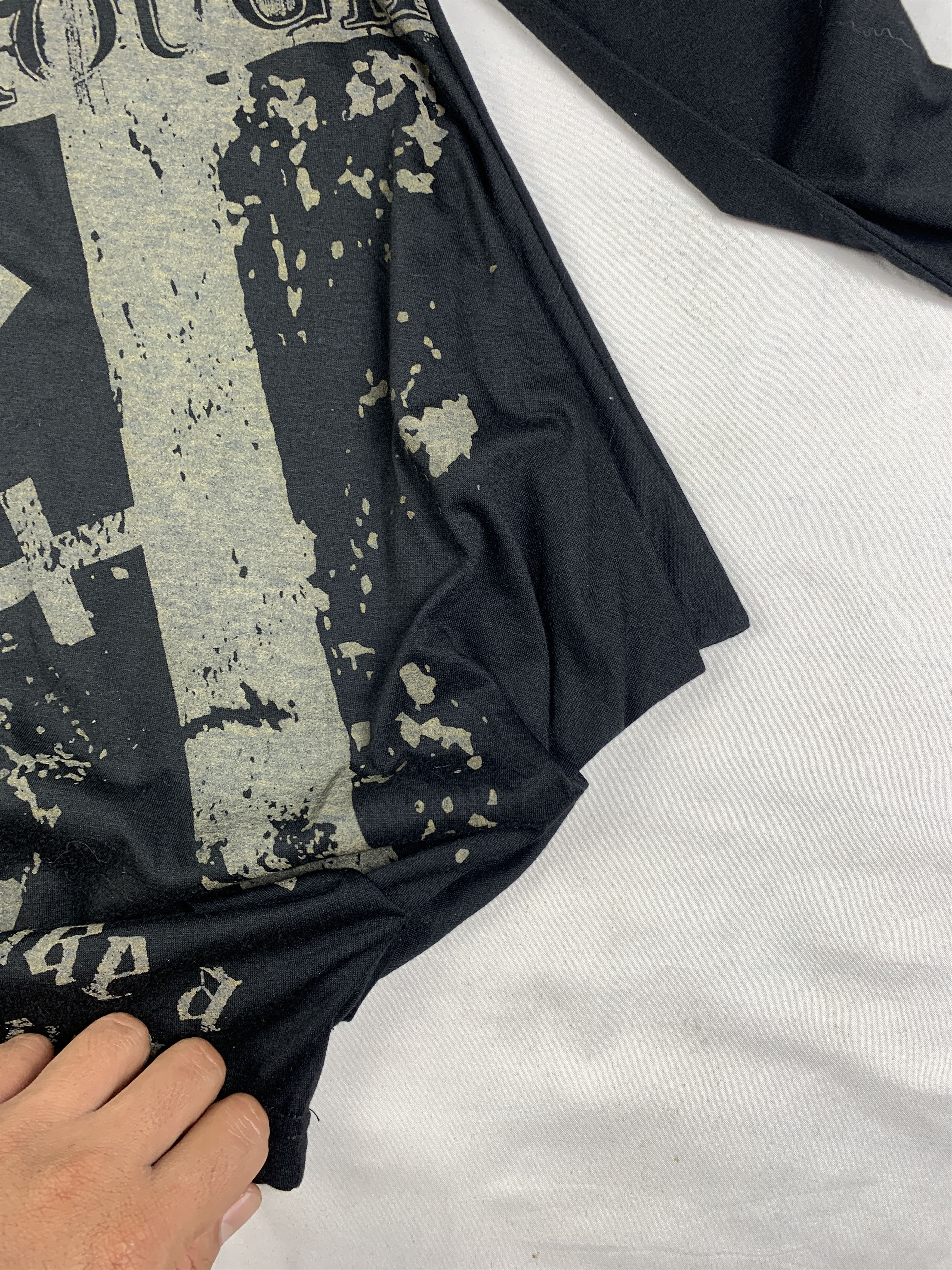 Japanese Brand Ghost of Harlem Cross Skull Poem Dressy Bat Top (F) Size ONE SIZE - 6 Thumbnail