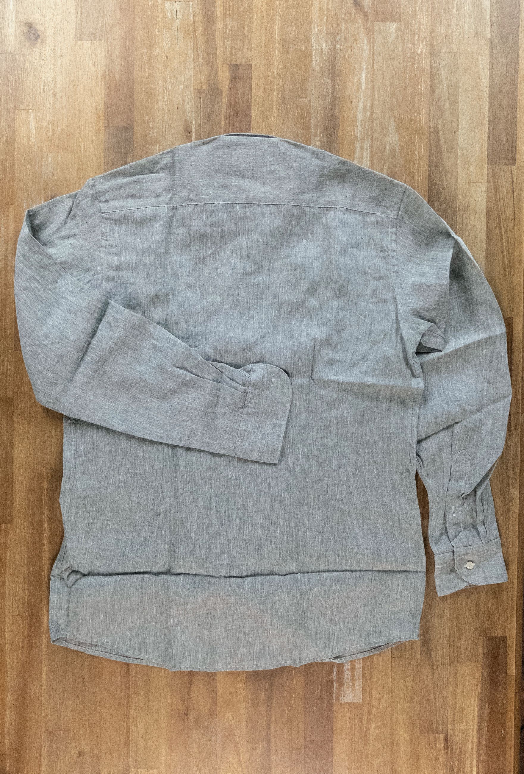 Eton ETON of Sweden contemporary fit green gray linen shirt Large Size US L / EU 52-54 / 3 - 12 Thumbnail
