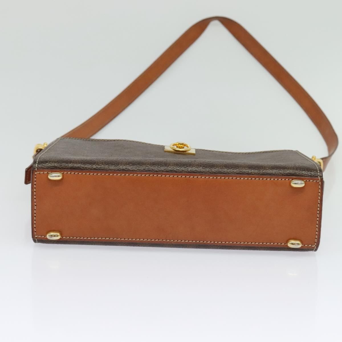 Celine CELINE Macadam Canvas Shoulder Bag Pvc Leather Brown Gold Size ONE SIZE - 9 Thumbnail