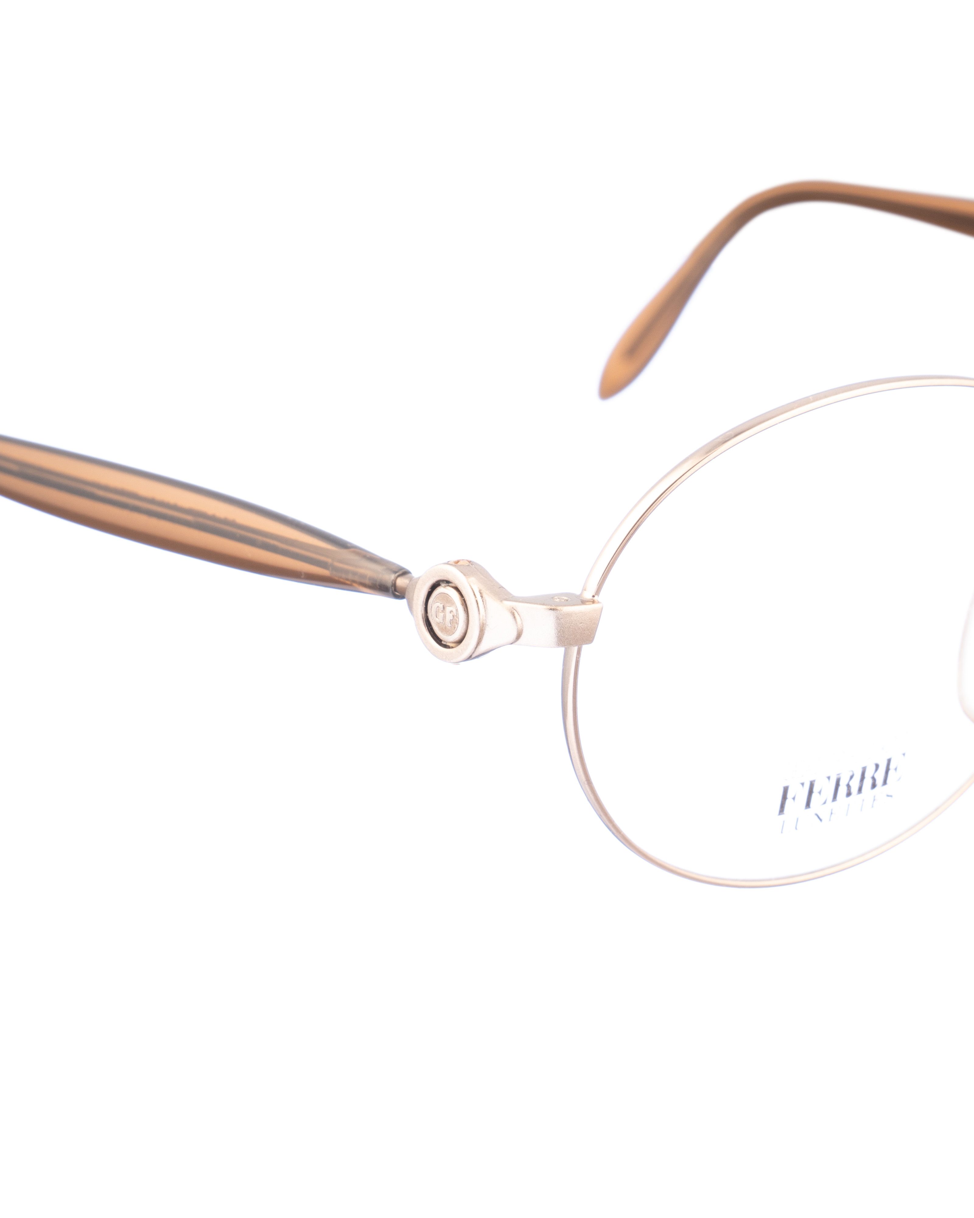 Gianfranco Ferre Gianfranco Ferre 00s Oval Brown Retro Glasses Size ONE SIZE - 2 Thumbnail