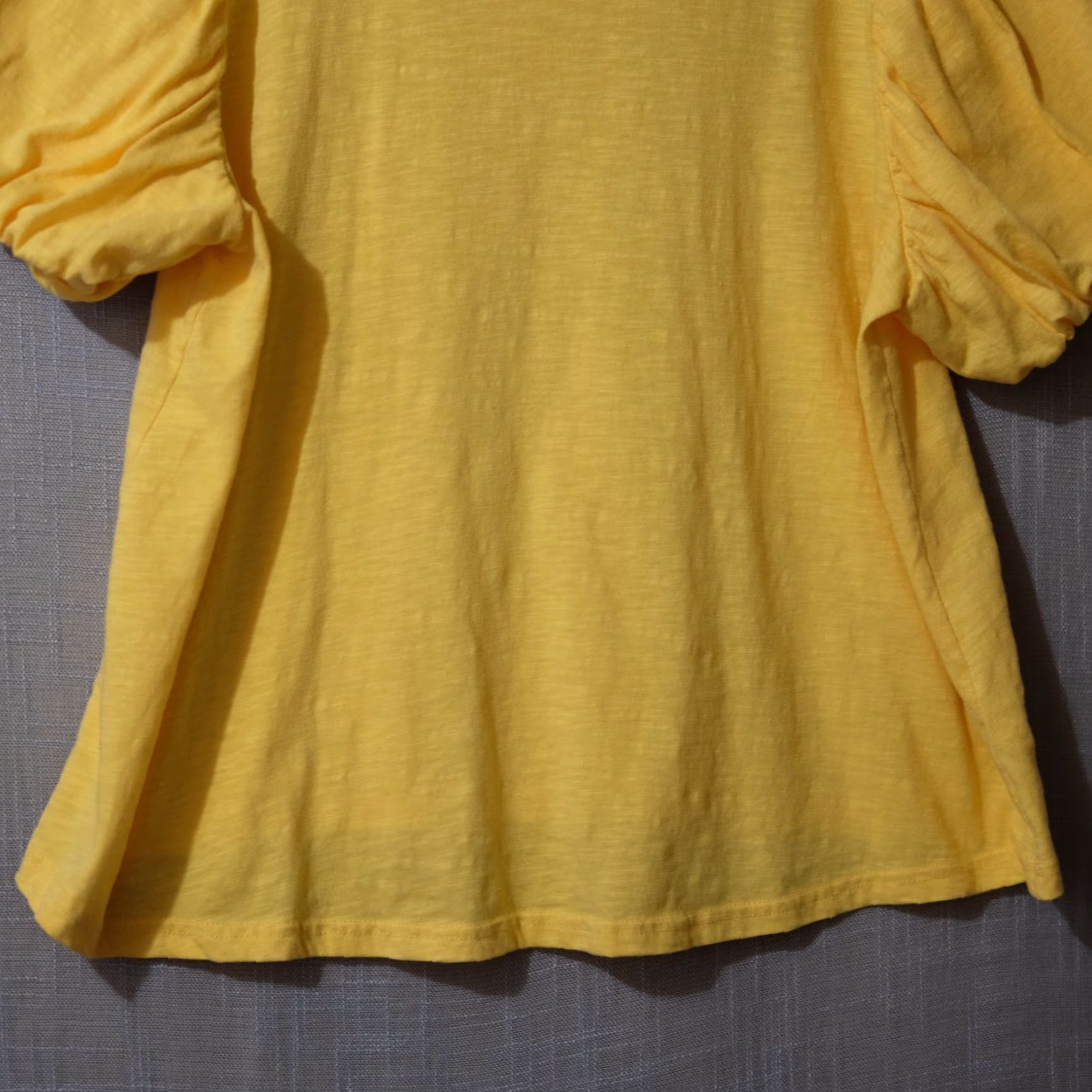 Vintage EUC Time And Tru Maternity Puff Short Sleeve Tee Marigold Womens L Time And Tru Shirt Maternity Puff Sleeve Marigold Womens L Size 36" / US 14 / IT 50 - 4 Thumbnail