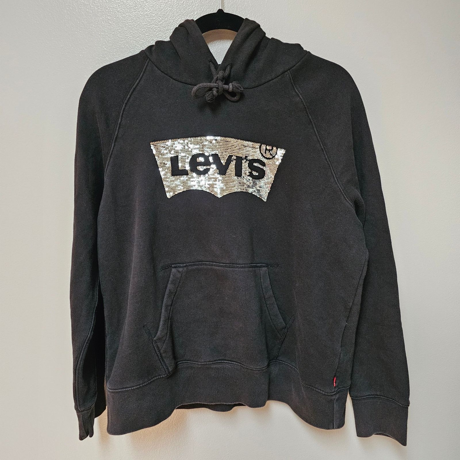 Levi's Womens LEVI's Sequin Logo Hoodie Pullover Size XS Size XS / US 0-2 / IT 36-38 - 1 Thumbnail