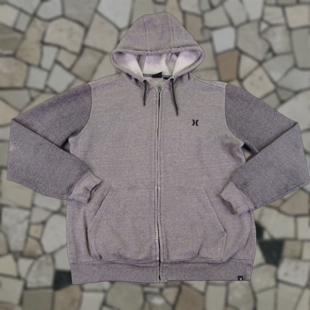 Hurley Hurley Hoodie Mens Medium Gray Full Zip Sweatshirt Jacket Size US M / EU 48-50 / 2 - 1 Thumbnail