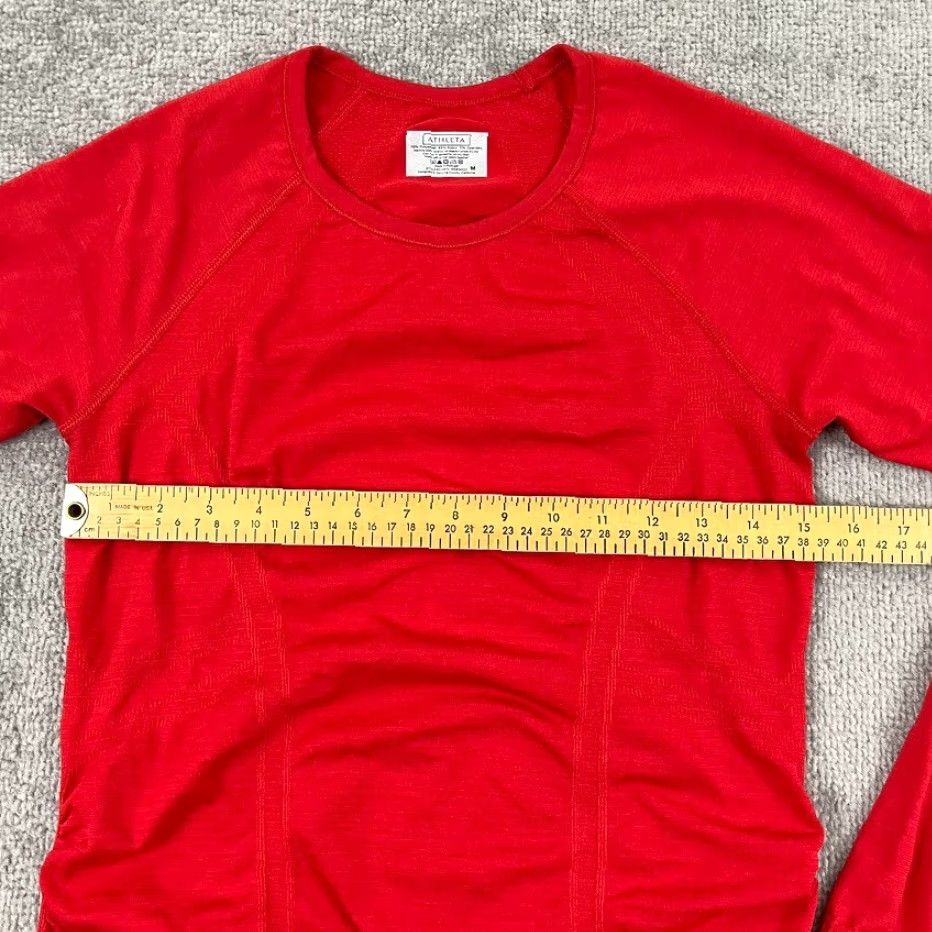 Athleta Athleta Fastest Track Shirt Womens Medium Red Performance Running Long Sleeve Size M / US 6-8 / IT 42-44 - 6 Thumbnail