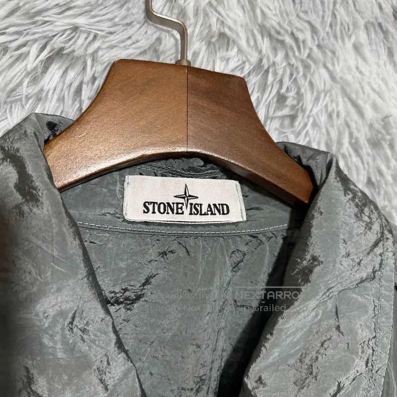 Stone Island Stone Island Metallic Nylon Jacket Coat Aqua XL Size US XL / EU 56 / 4 - 3 Thumbnail
