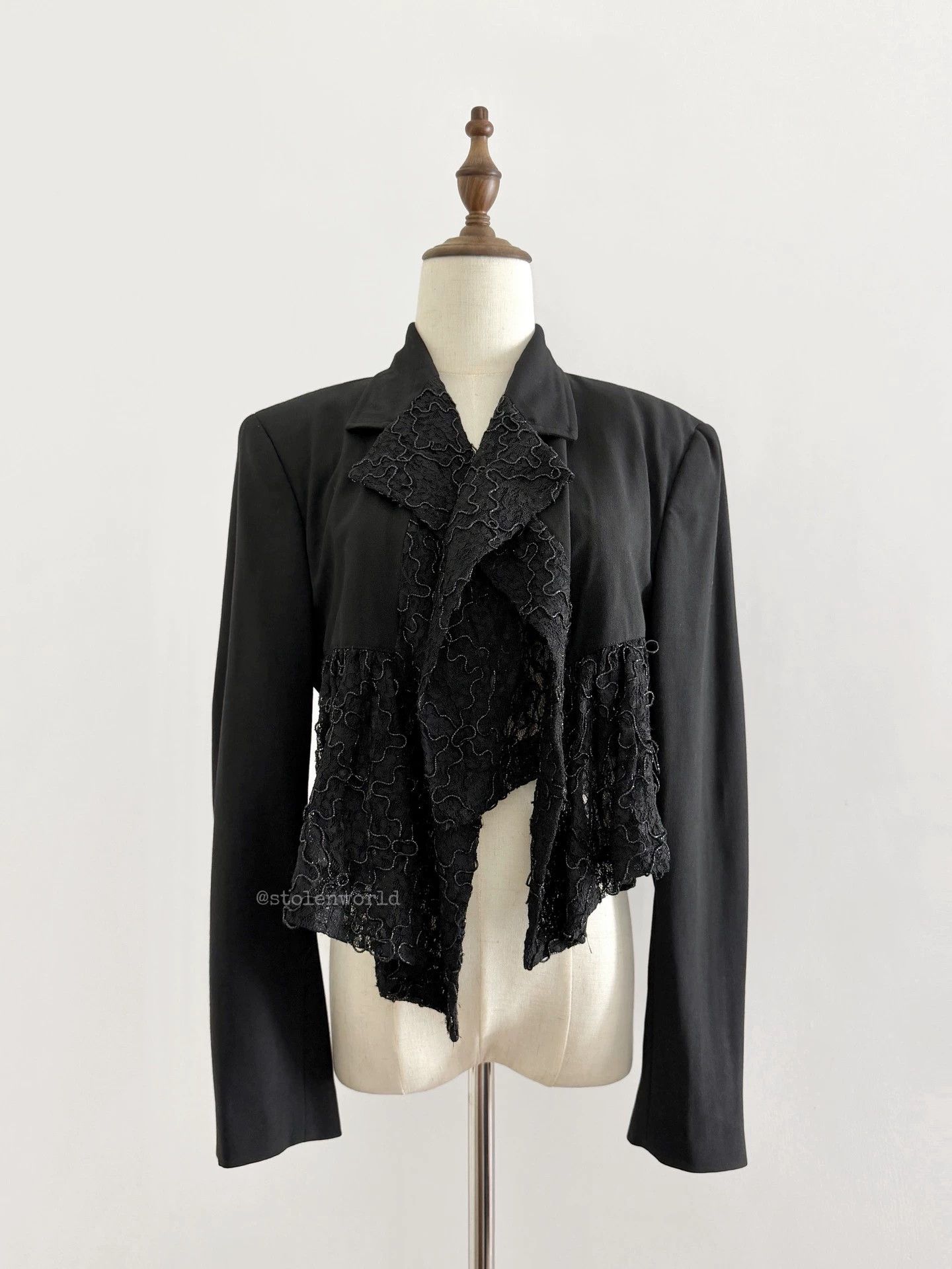 Comme des Garcons Comme des Garçons 1988 SS Runway Beaded Lace Wool Blazer Size M / US 6-8 / IT 42-44 - 1 Thumbnail