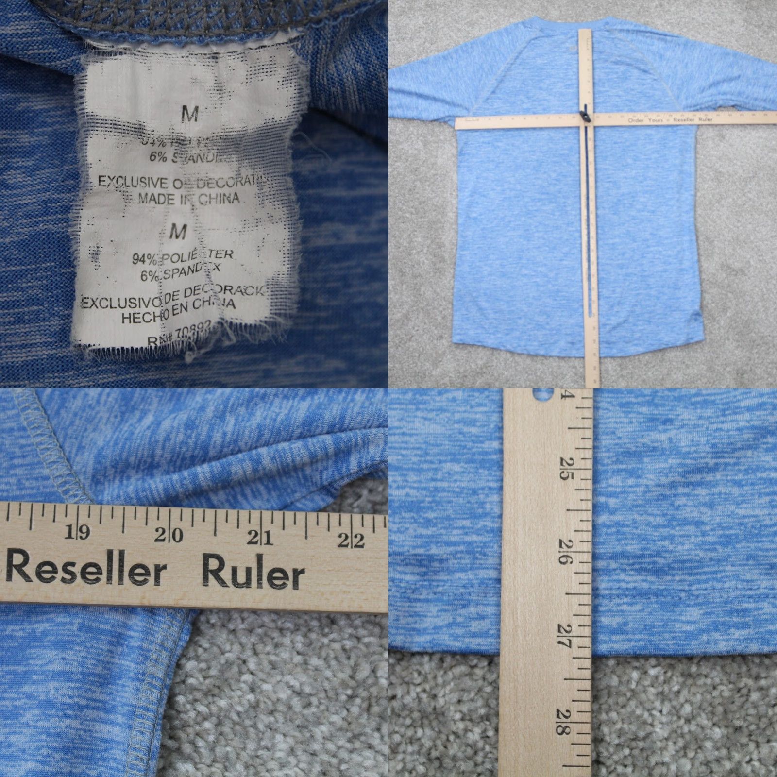 Layer 8 Layer 8 Performance Shirt Mens Medium Blue Quick Dry Moisture Wicking 90s Activewear Cardio Pullover T-Shirt Crew Neck Long Sleeve Casual Sportswear Size US M / EU 48-50 / 2 - 8 Thumbnail