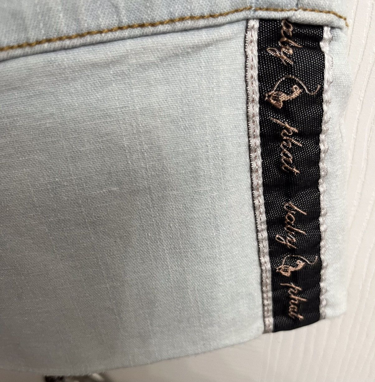 Vintage Baby Phat Light Denim Capri Pants Size 13 Size 37" - 2 Thumbnail