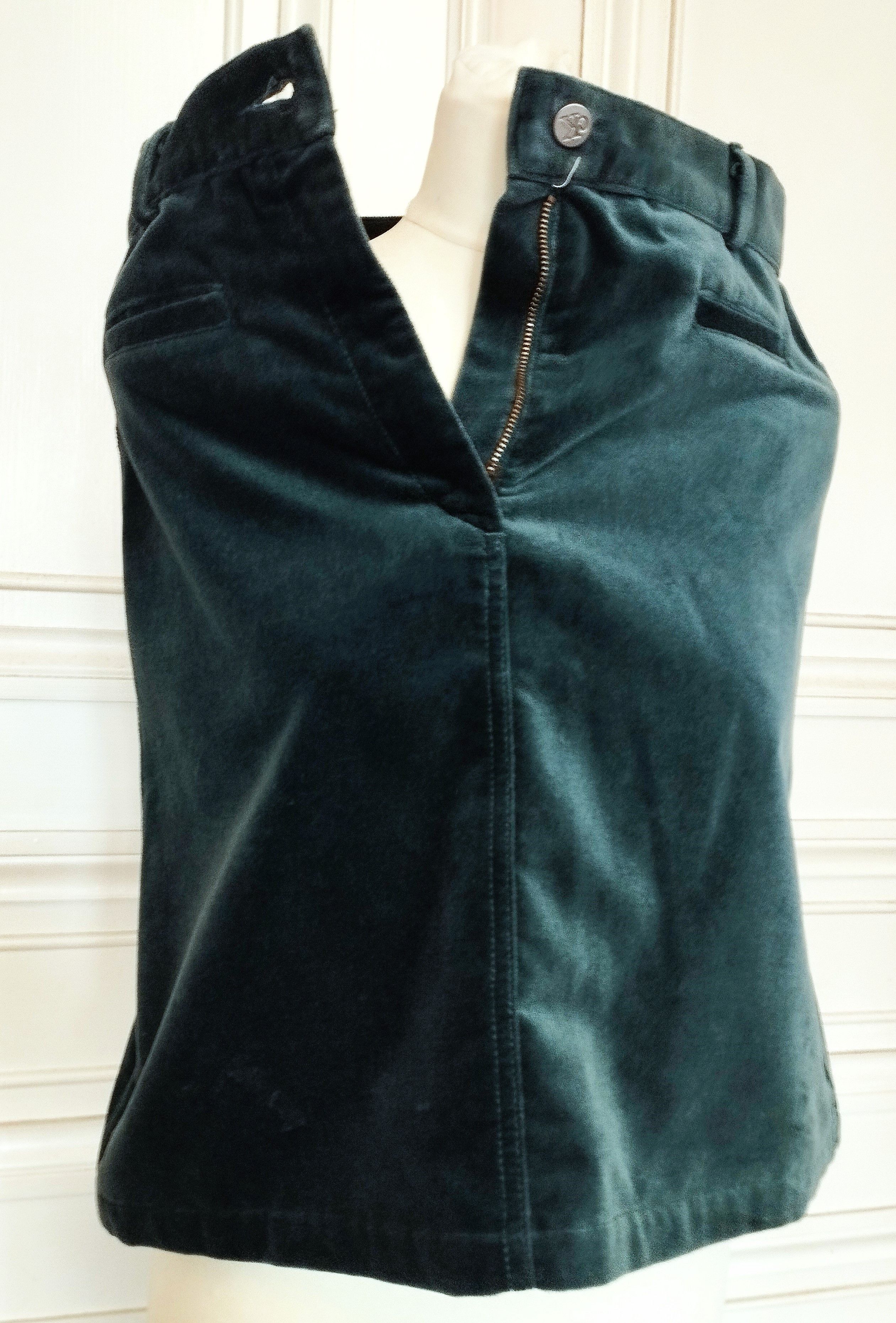 Calvin Klein Calvin Klein Jupe Panne de Velours Emeraude T XS Size 25" / US 0 / IT 36 - 5 Thumbnail