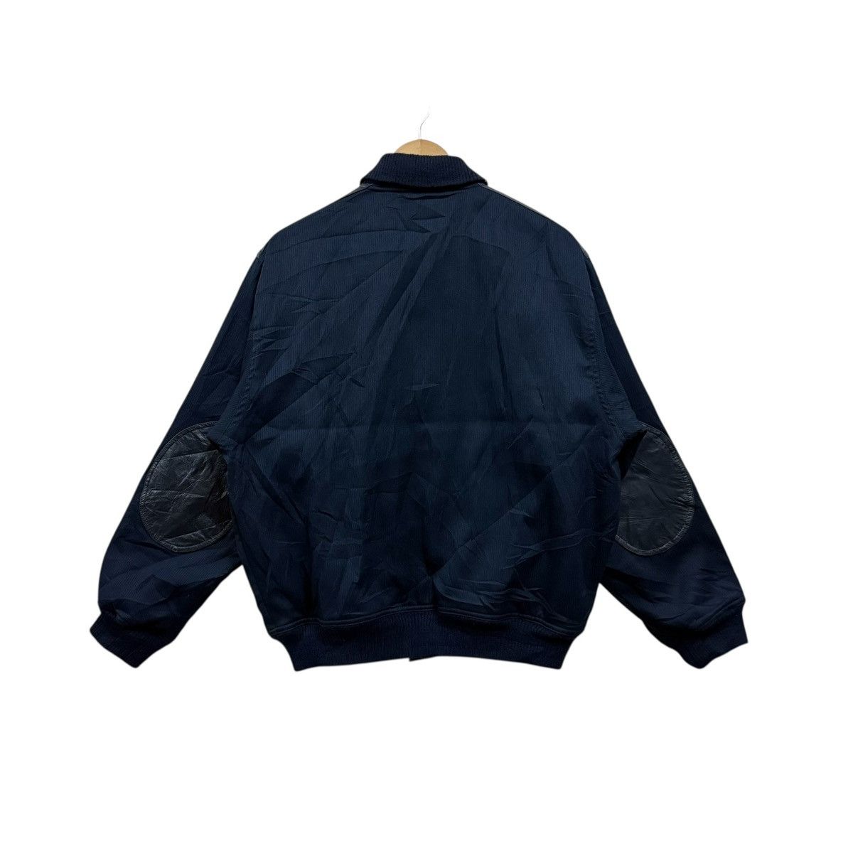 Vintage Vintage Suntory Coffee Boss Bomber Jacket Leather Dark Blue Size US XL / EU 56 / 4 - 2 Thumbnail