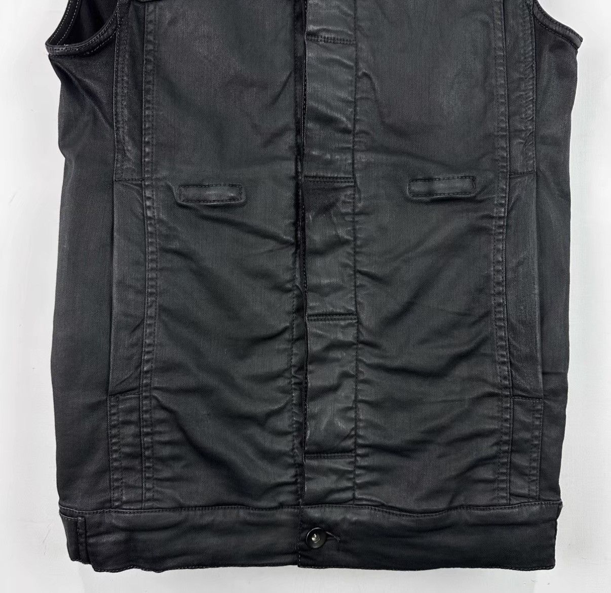 Rick Owens Rick Owens Waxed Denim Vest J42 Size US S / EU 44-46 / 1 - 3 Thumbnail