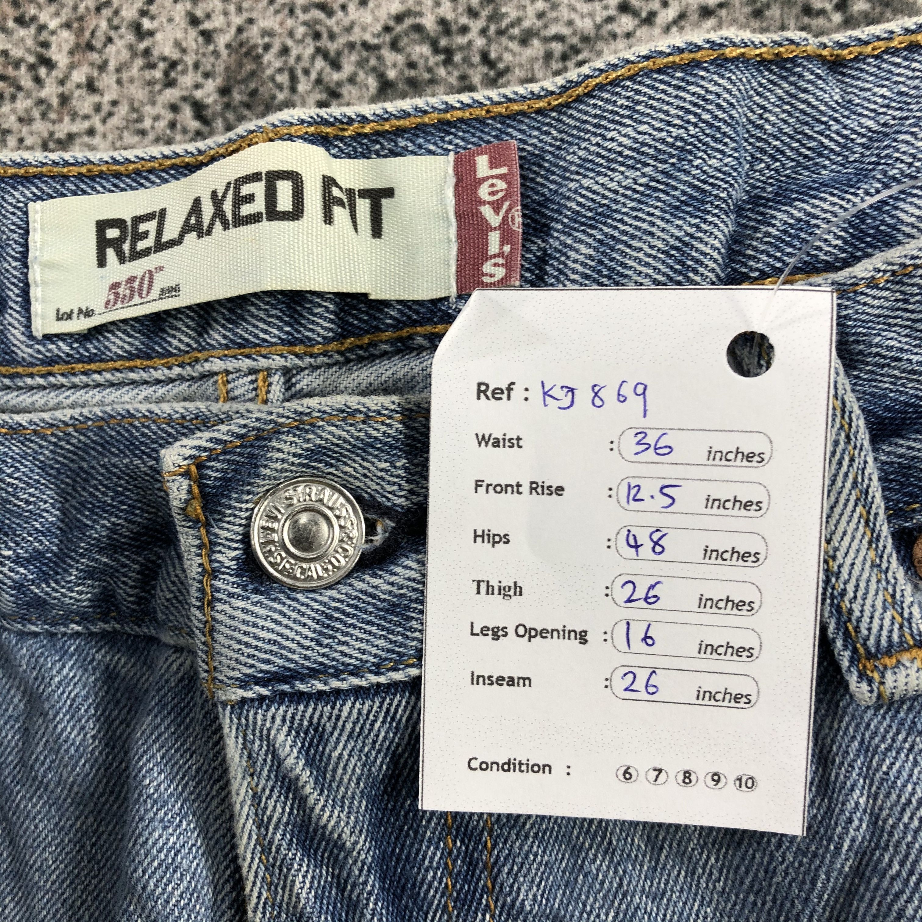 Levi's Vintage Levis 550 Jeans Relaxed Fit Denim KJ869 Size US 36 / EU 52 - 12 Thumbnail