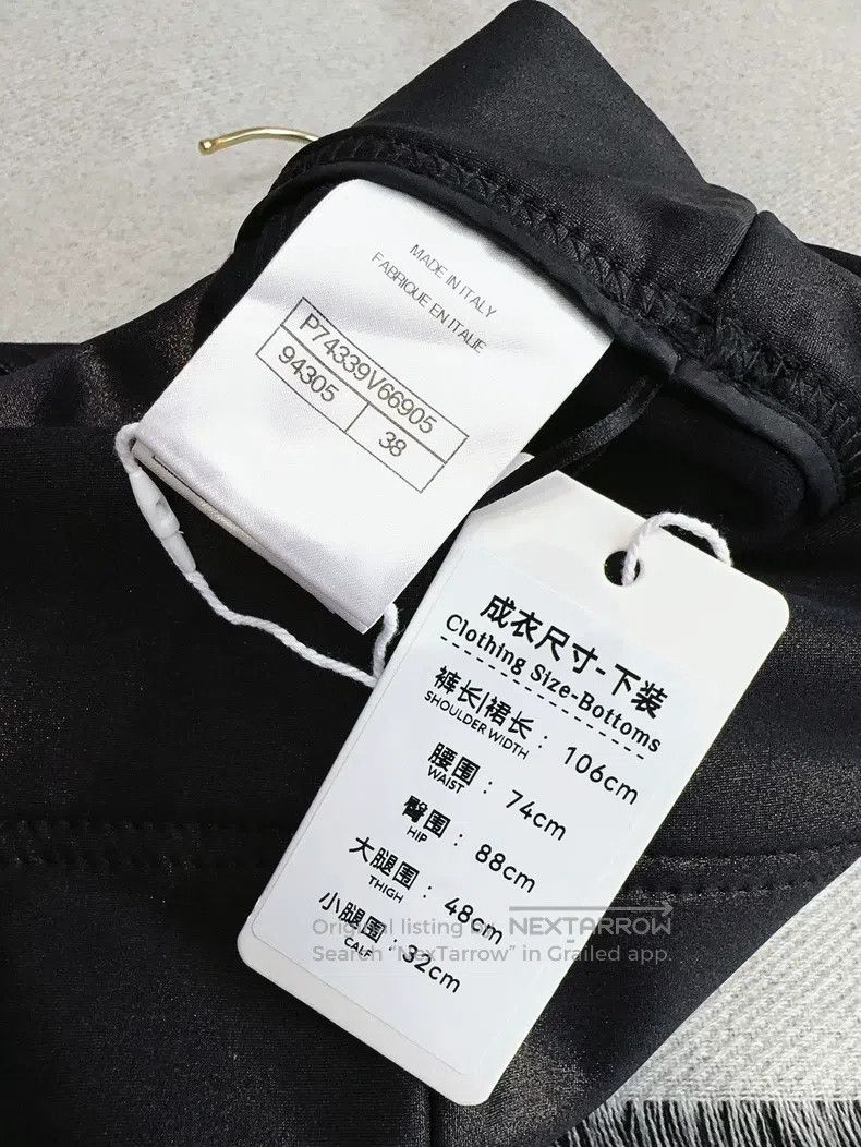 Chanel Chanel Neige black coated slim rhinestone zipper two-pocke Size 25" / US 0 / IT 36 - 8 Thumbnail