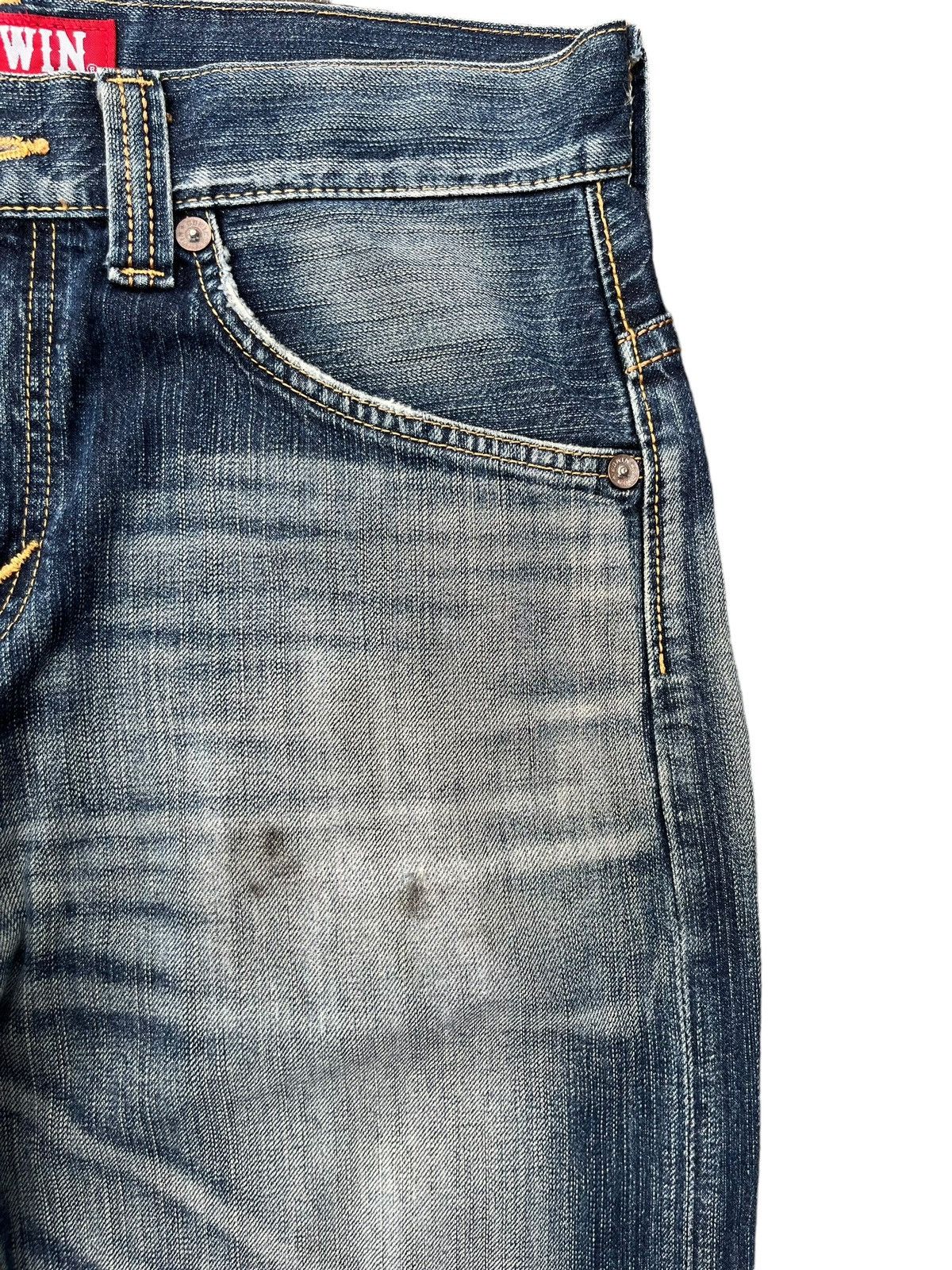 Edwin Vintage Japanese Brand Edwin Distressed Wide Leg Jeans Size US 34 / EU 50 - 8 Thumbnail