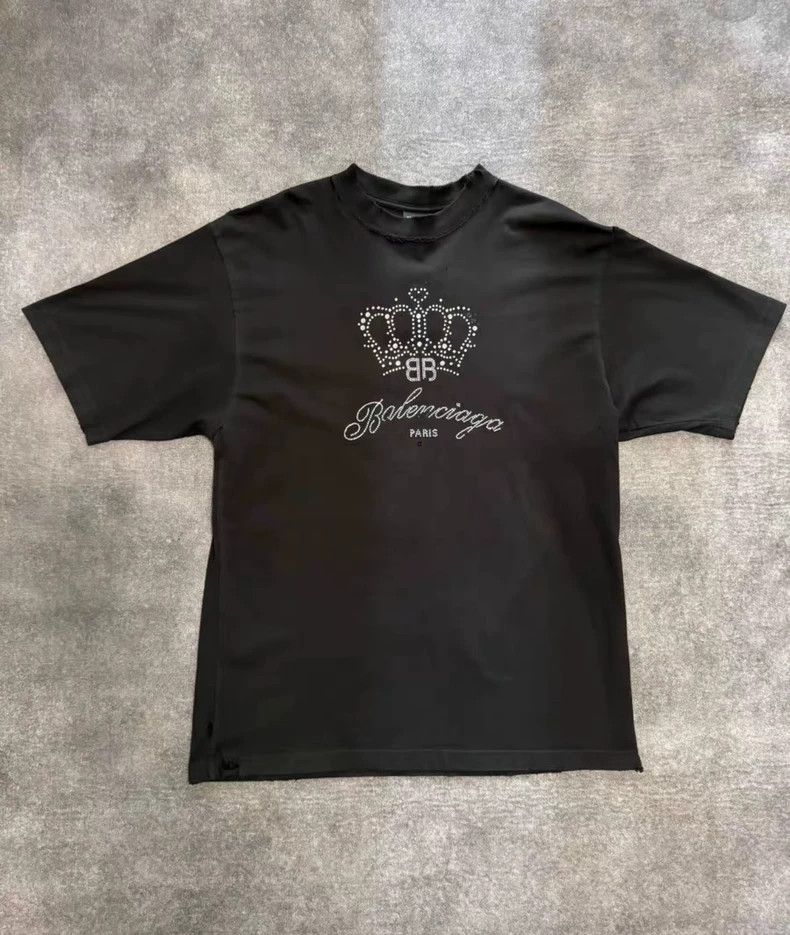 Balenciaga Balenciaga Diamond Crown T-Shirt Size US M / EU 48-50 / 2 - 1 Thumbnail