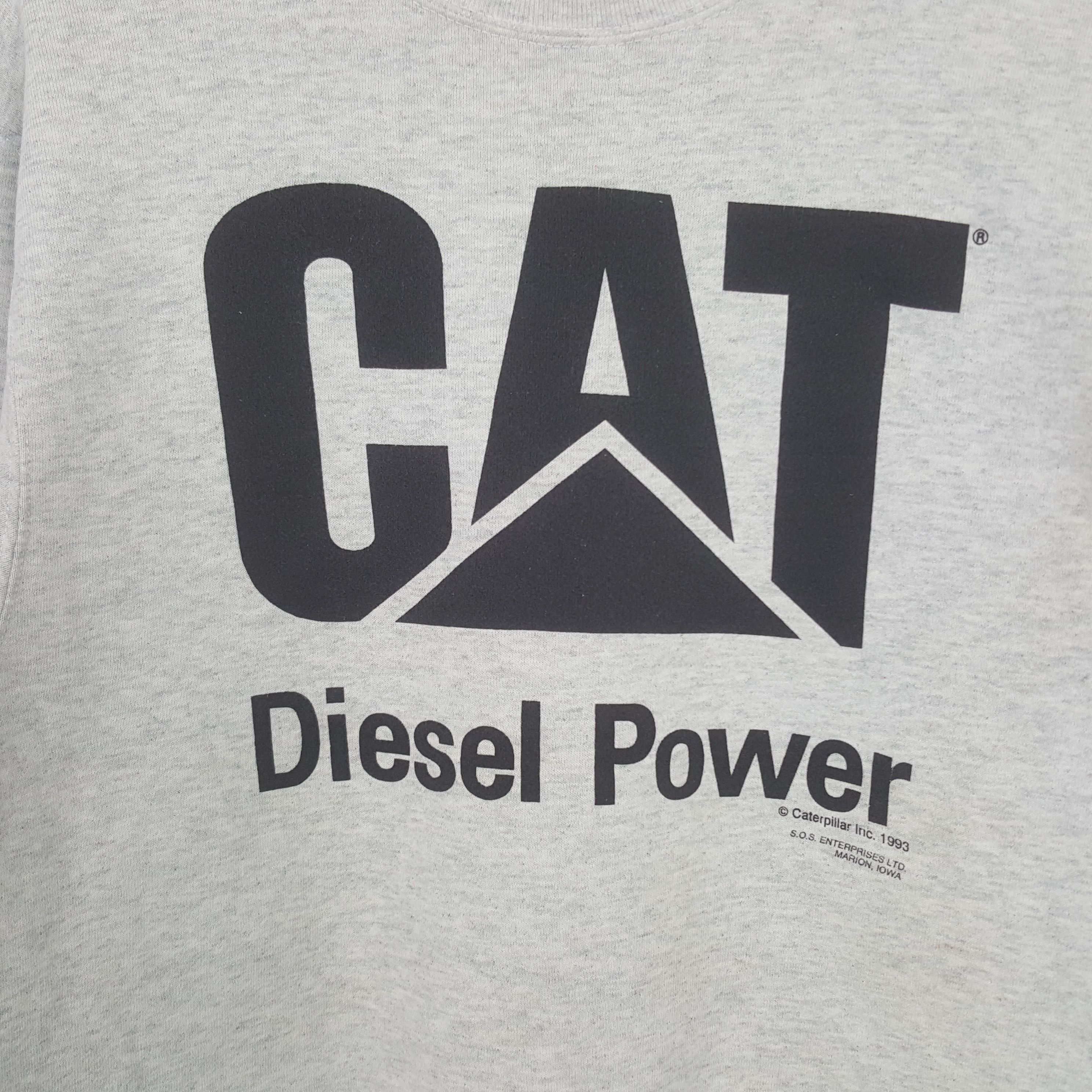 Caterpillar Vintage Cat Diesel Power Caterpillar 90's Sweatshirt RR5 Size US M / EU 48-50 / 2 - 2 Thumbnail