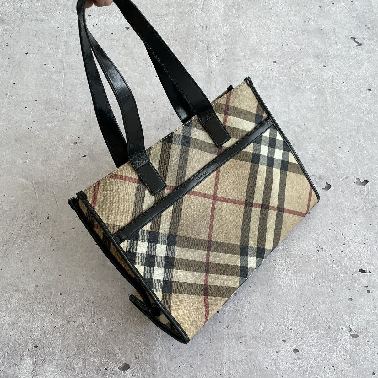 Burberry × Vintage RARE Burberry monogram handle bag y2k Size ONE SIZE - 2 Thumbnail