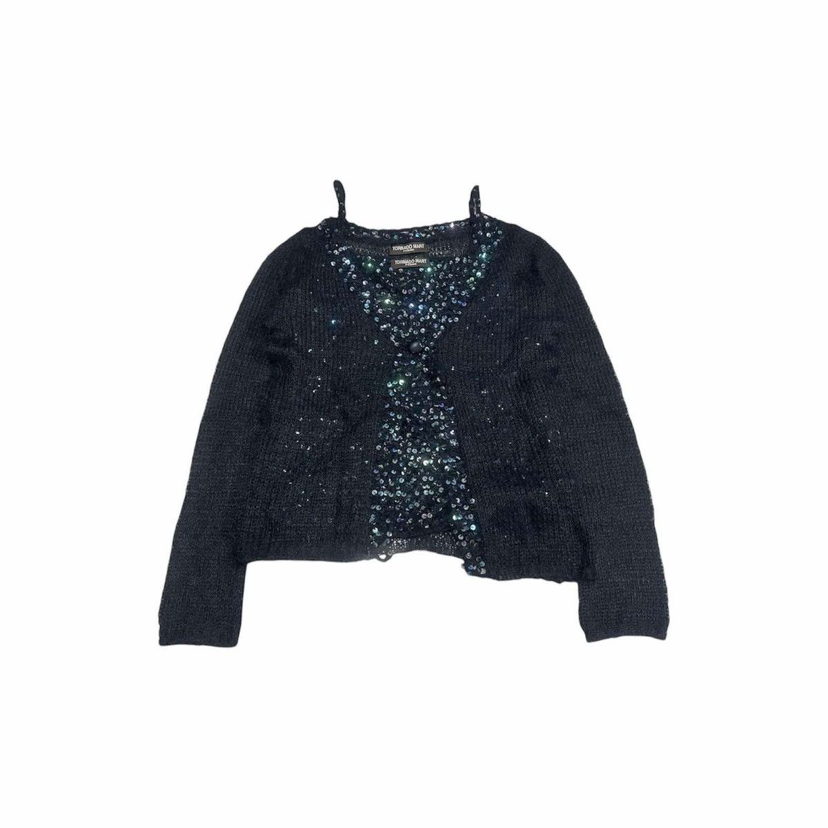 Hysteric Glamour × Japanese Brand × Tornado Mart 🔥Sick Y2K Tornado Mart Knit Cardigan Sequin & Camisole Set Size M / US 6-8 / IT 42-44 - 5 Thumbnail