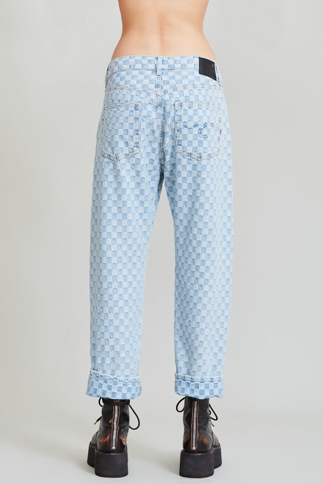 R13 R13 - S/S 22’ - Checkerboard Boyfriend Jeans Size US 27 - 16 Thumbnail