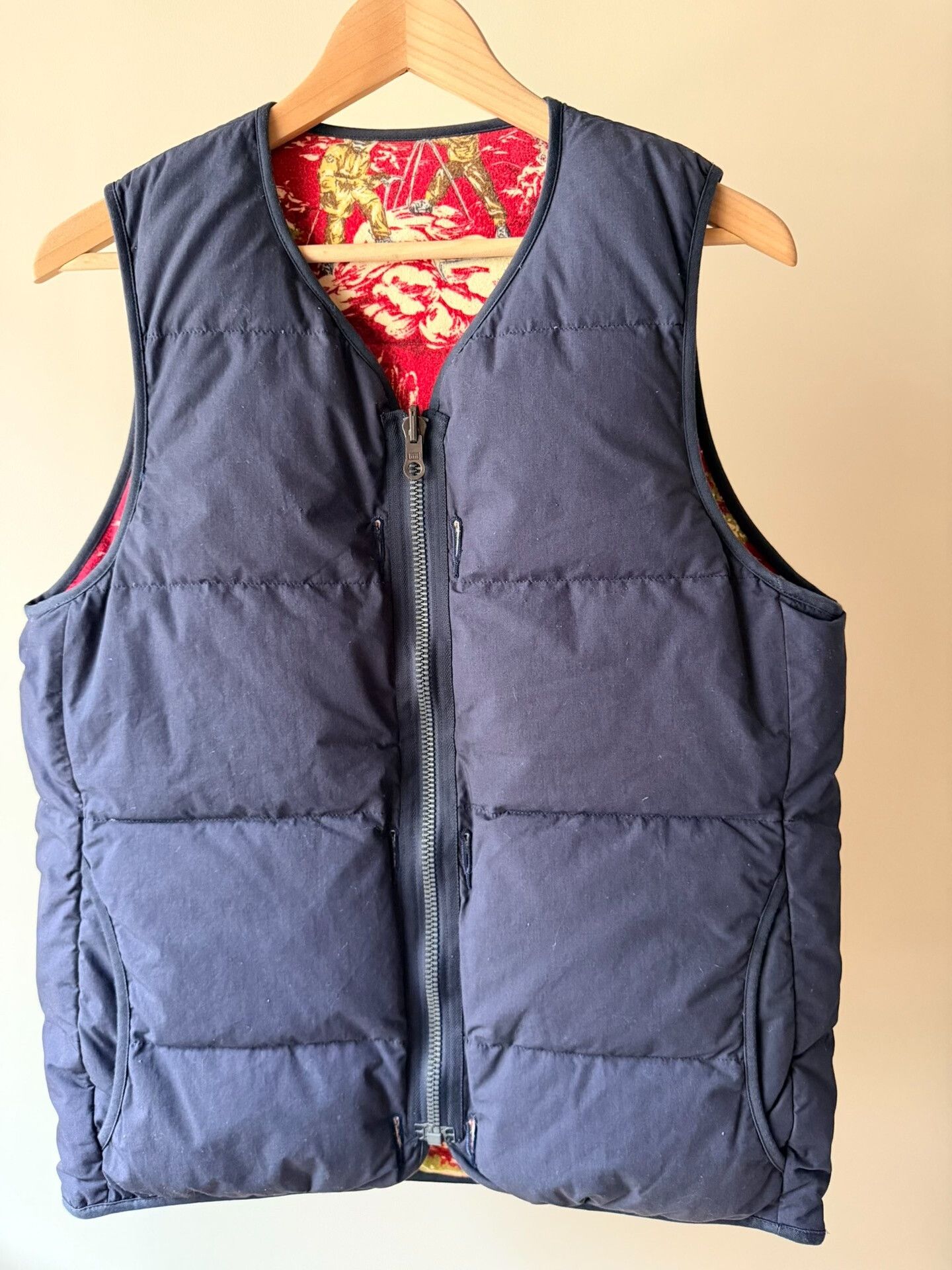 reversible kuba down vest by visvim