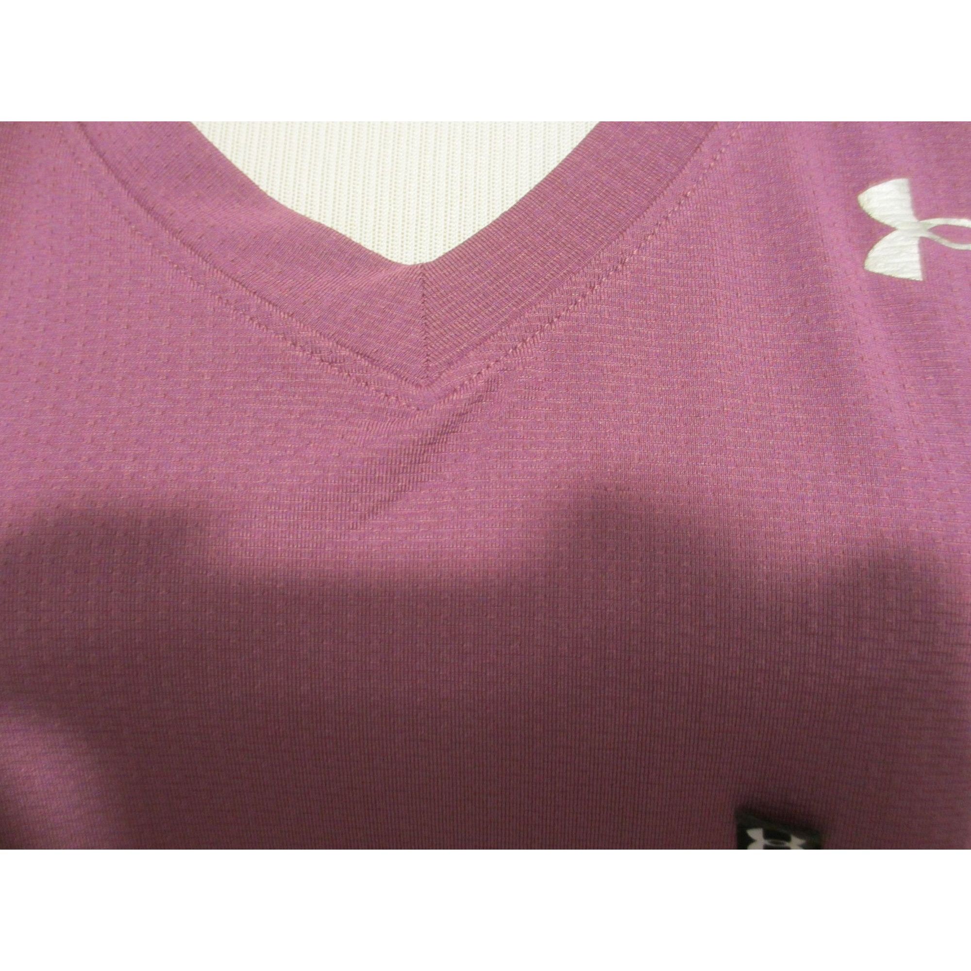 Under Armour Under Armour HeatGear Loose Fit Purple V-Neck Short Sleeve W Size L / US 10 / IT 46 - 6 Thumbnail