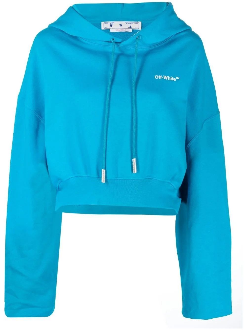 Off-White o1y1225 Logo Hoodie in Turquoise Size M / US 6-8 / IT 42-44 - 1 Thumbnail