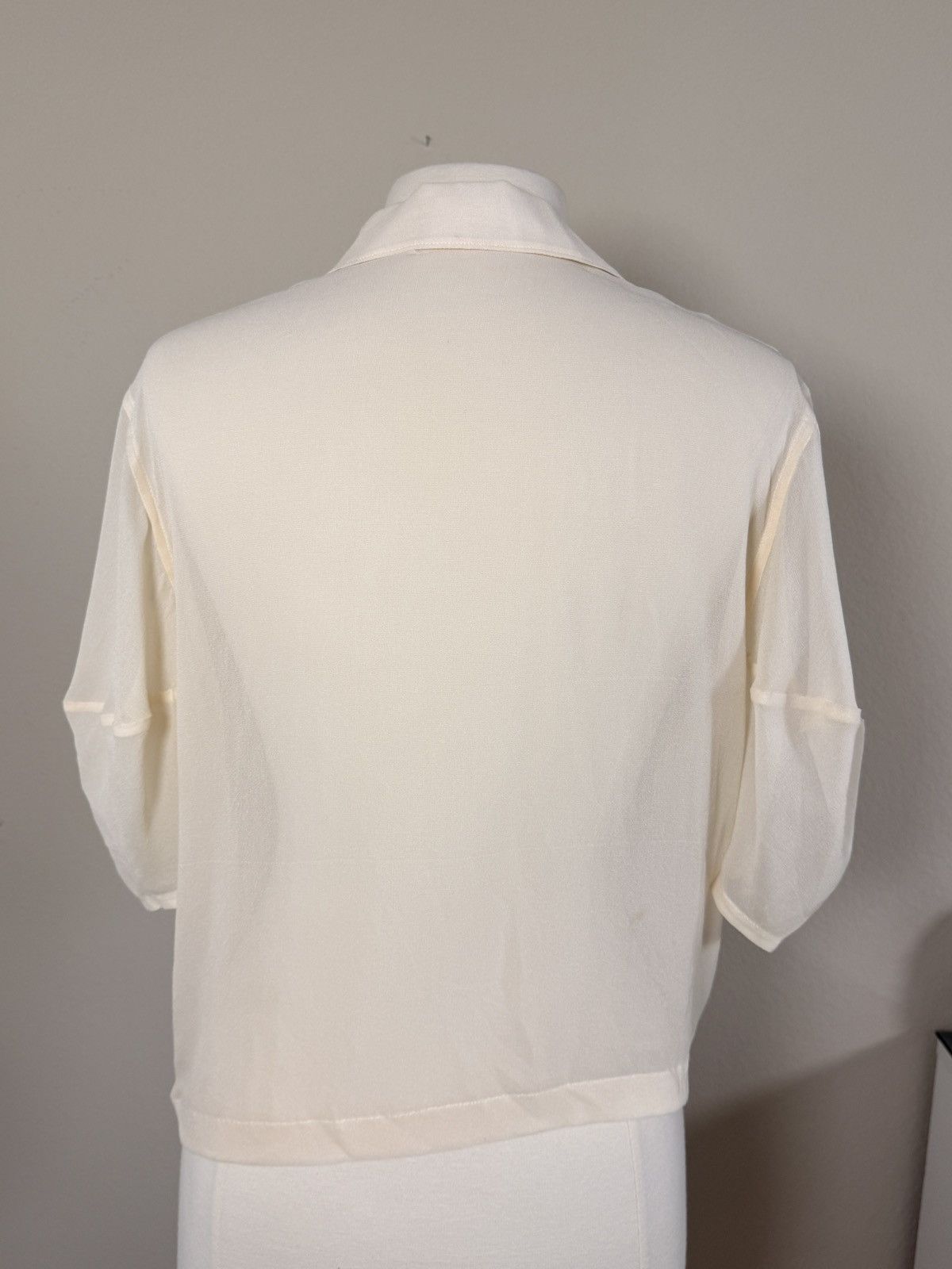 Comme des Garcons Comme des Garçons Vintage Silk Shirt Cream S/M Y2K Archive Size S / US 4 / IT 40 - 5 Thumbnail