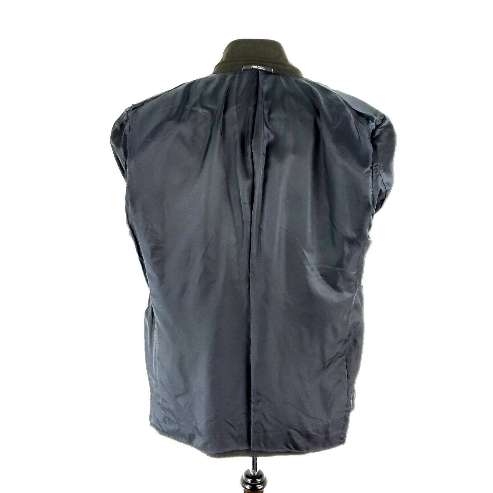 Hart Schaffner Marx Hart Schaffner Comfort Marx Wool 3 Button Blazer 42R Dark Gr Size 42R - 11 Thumbnail