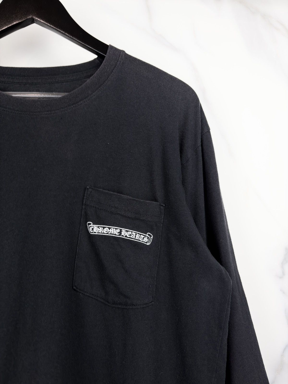 Chrome Hearts Chrome Hearts Back Logo Scroll Plus Longsleeve Tshirt Black Size US L / EU 52-54 / 3 - 7 Thumbnail