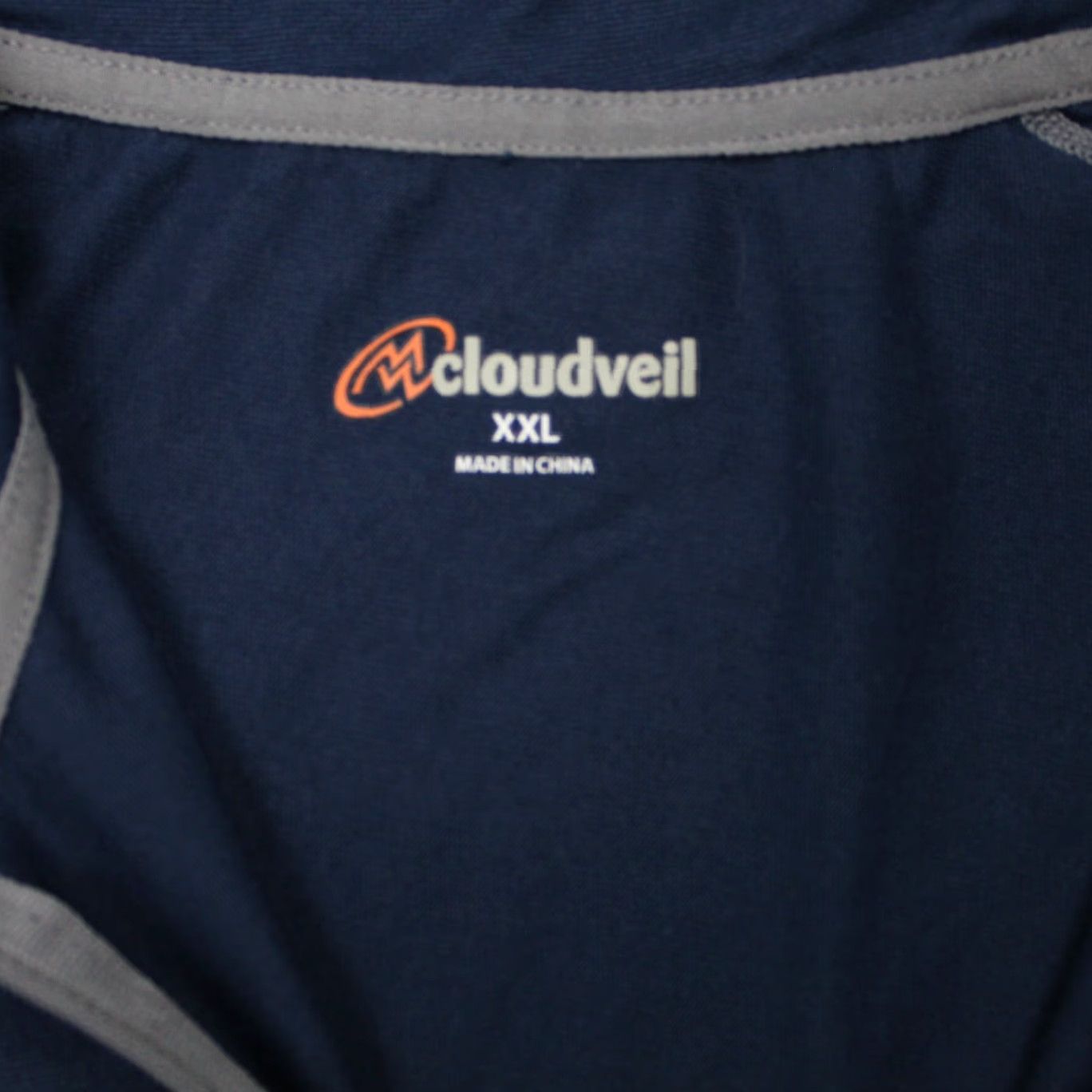 Vintage Cloudveil Mens 2XL Blue Pullover Sweatshirt Long Sleeve Lightweight Mock Neck Logo Cotton Blend Regular Fit Shirtless? Size US XXL / EU 58 / 5 - 4 Thumbnail