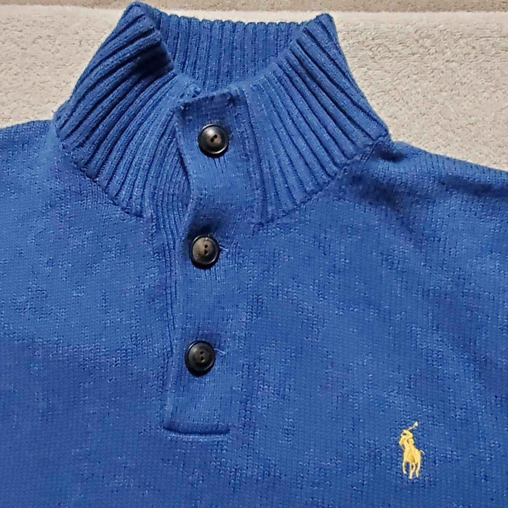 Ralph Lauren Polo Ralph Lauren Womens XL Tall Knit Sweater Henley Blue Pullover Buttons Size XL / US 12-14 / IT 48-50 - 2 Thumbnail