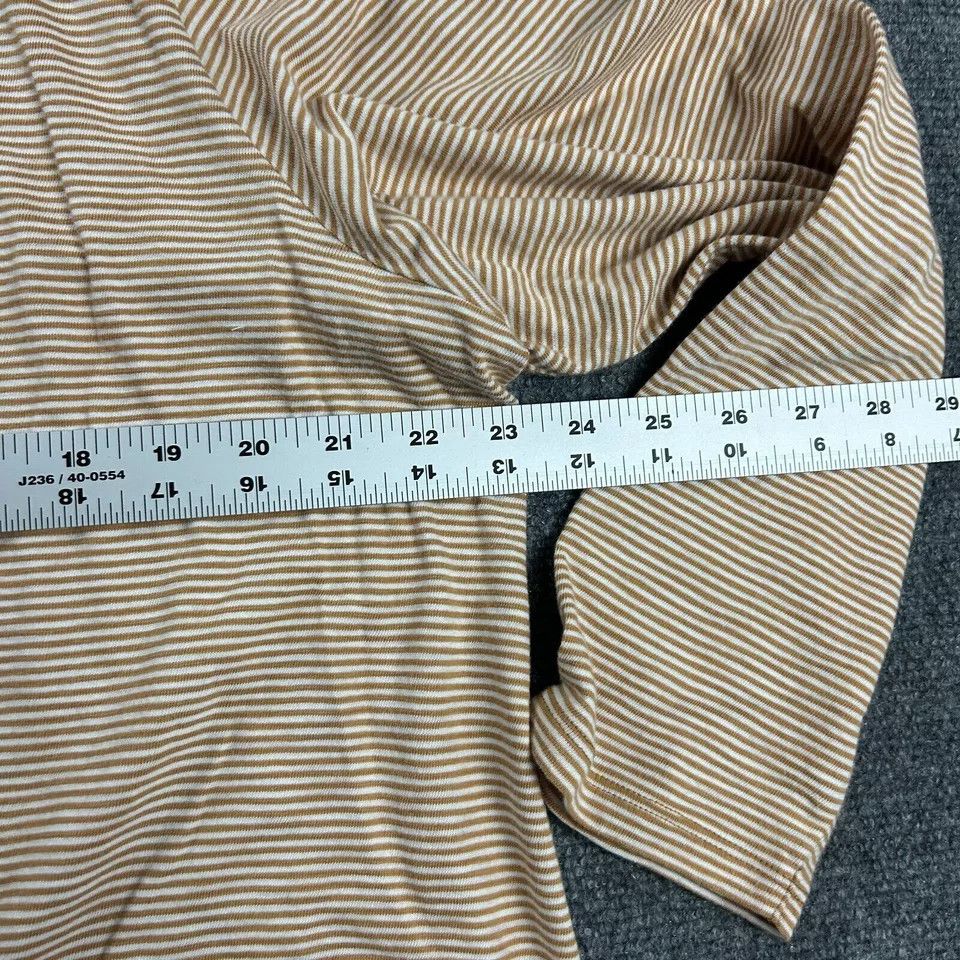 Other Soft Surroundings Top Womens 1X Beige Striped Long Sleeve Size ONE SIZE - 6 Thumbnail