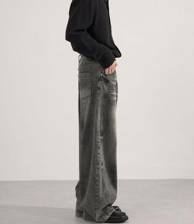 Japanese Brand American high street style washed distressed curved jeans Size US 32 / EU 48 - 3 Thumbnail