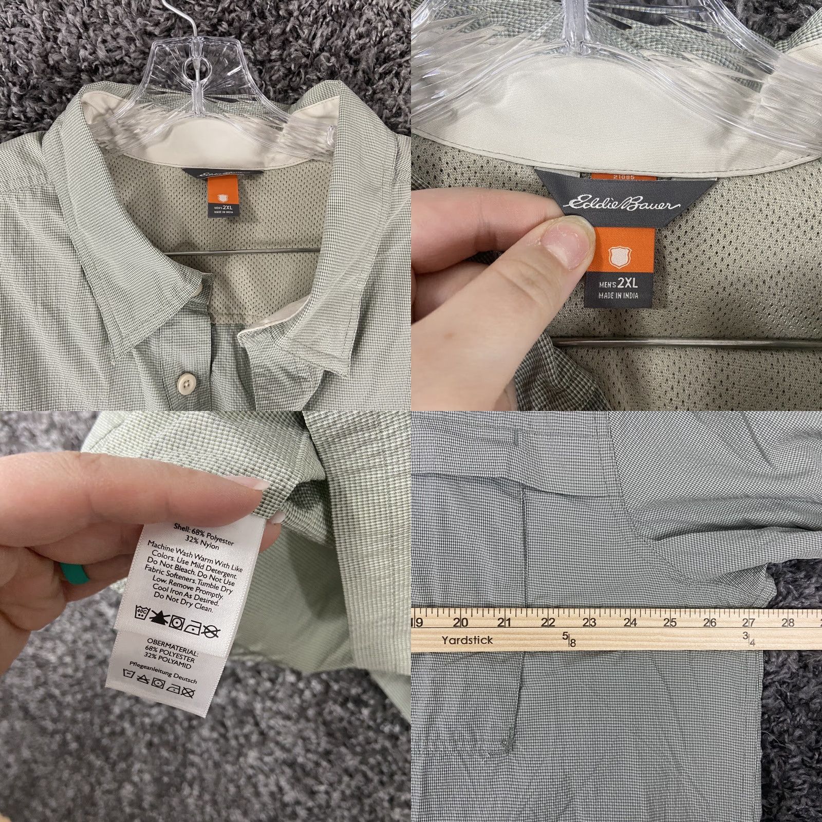 Eddie Bauer Eddie Bauer Button-Up Shirt Men M Long Sleeve Beige" Size US M / EU 48-50 / 2 - 8 Thumbnail