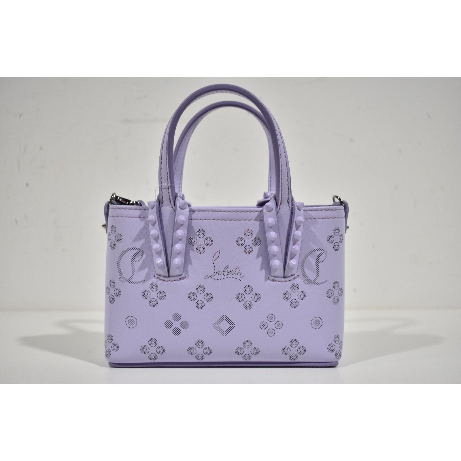 Christian Louboutin Christian Louboutin Mini Purple Leather Tote Crossbody Bag Size ONE SIZE - 9 Thumbnail