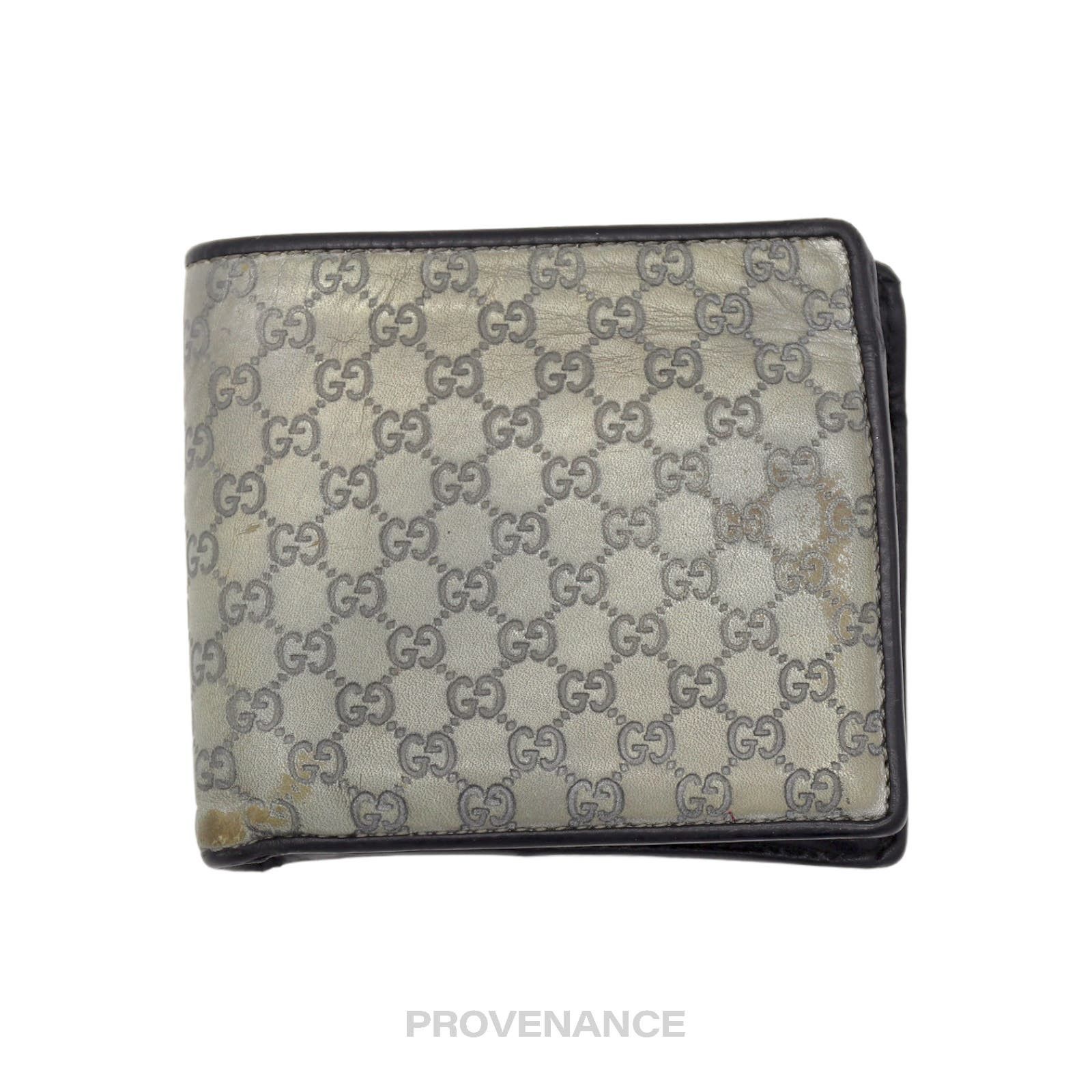 image of Gucci GG MicroGuccissima Bifold Wallet - Grey/black, Men's