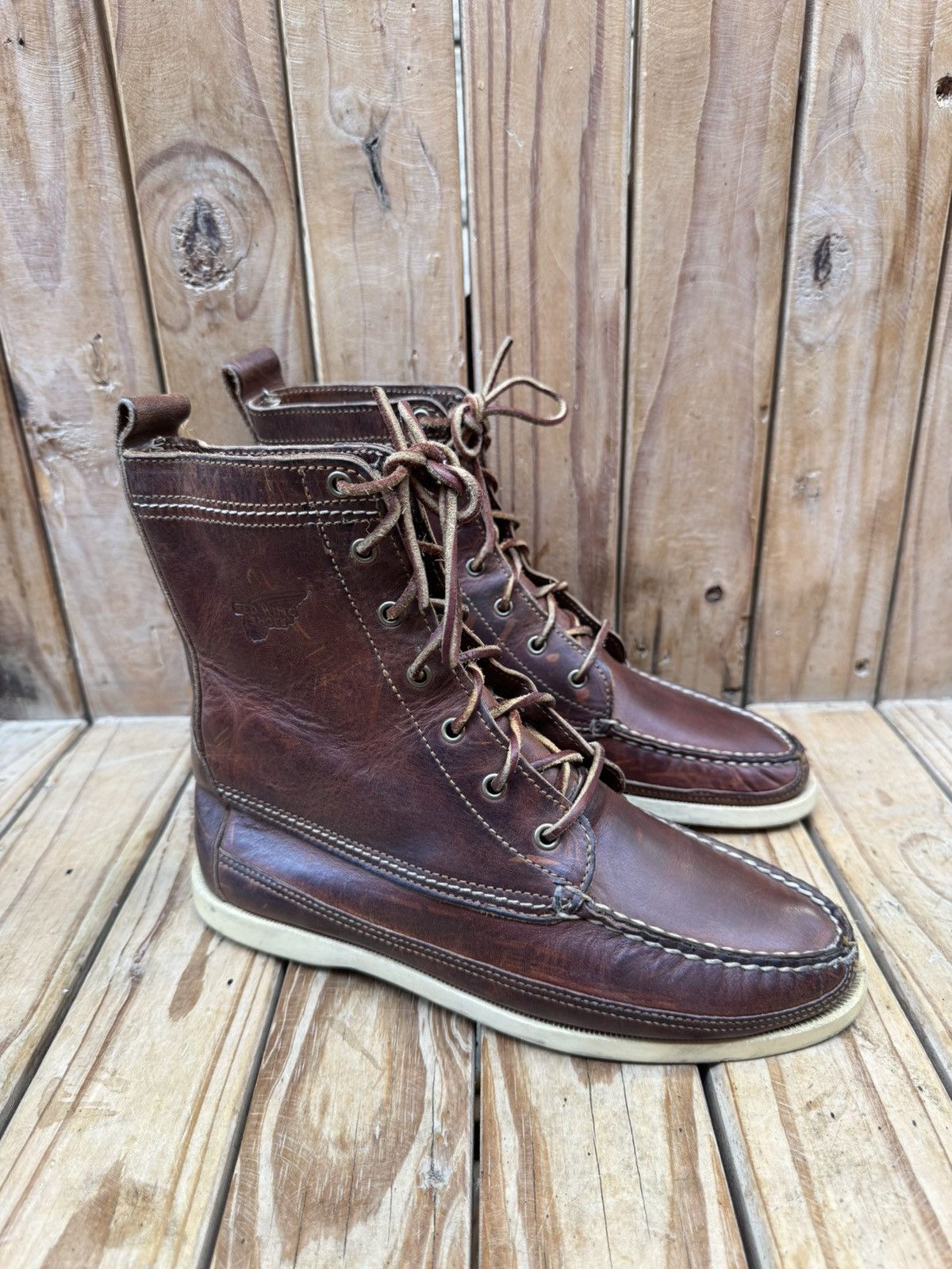 Red Wing Red Wing For J.Crew brown wabasha leather boots US 5 E UK 4 Size US 5 / EU 37 - 3 Thumbnail