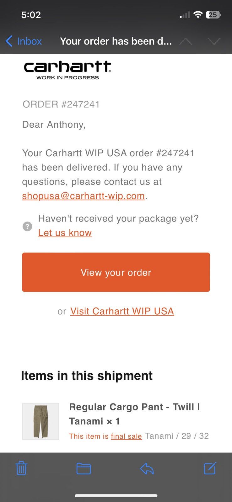 Carhartt Carhartt Wip Regular cargo pant - Twill Tanami Size US 29 - 5 Thumbnail
