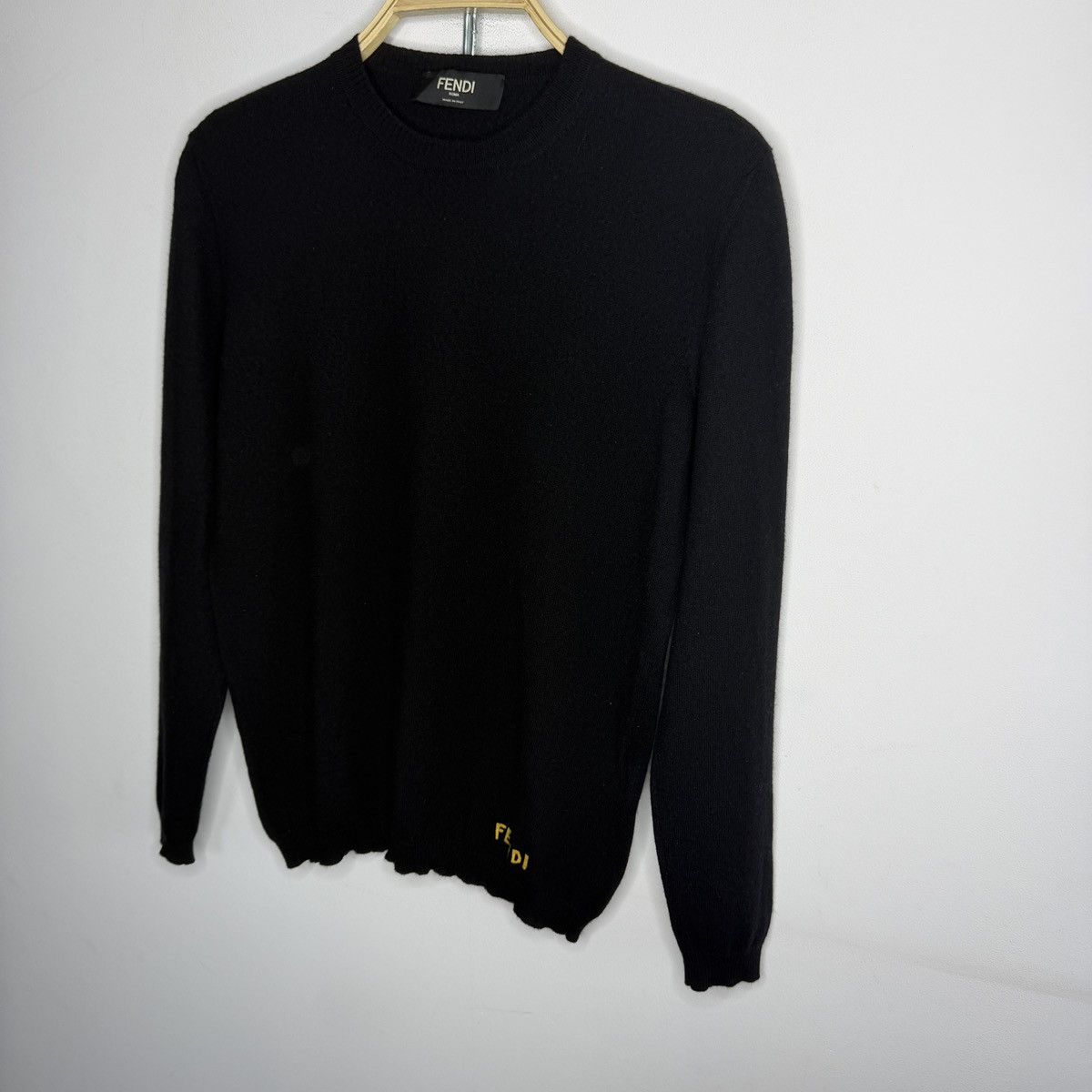 Fendi Fendi Eyes Sweater Black Wool Size US M / EU 48-50 / 2 - 3 Thumbnail