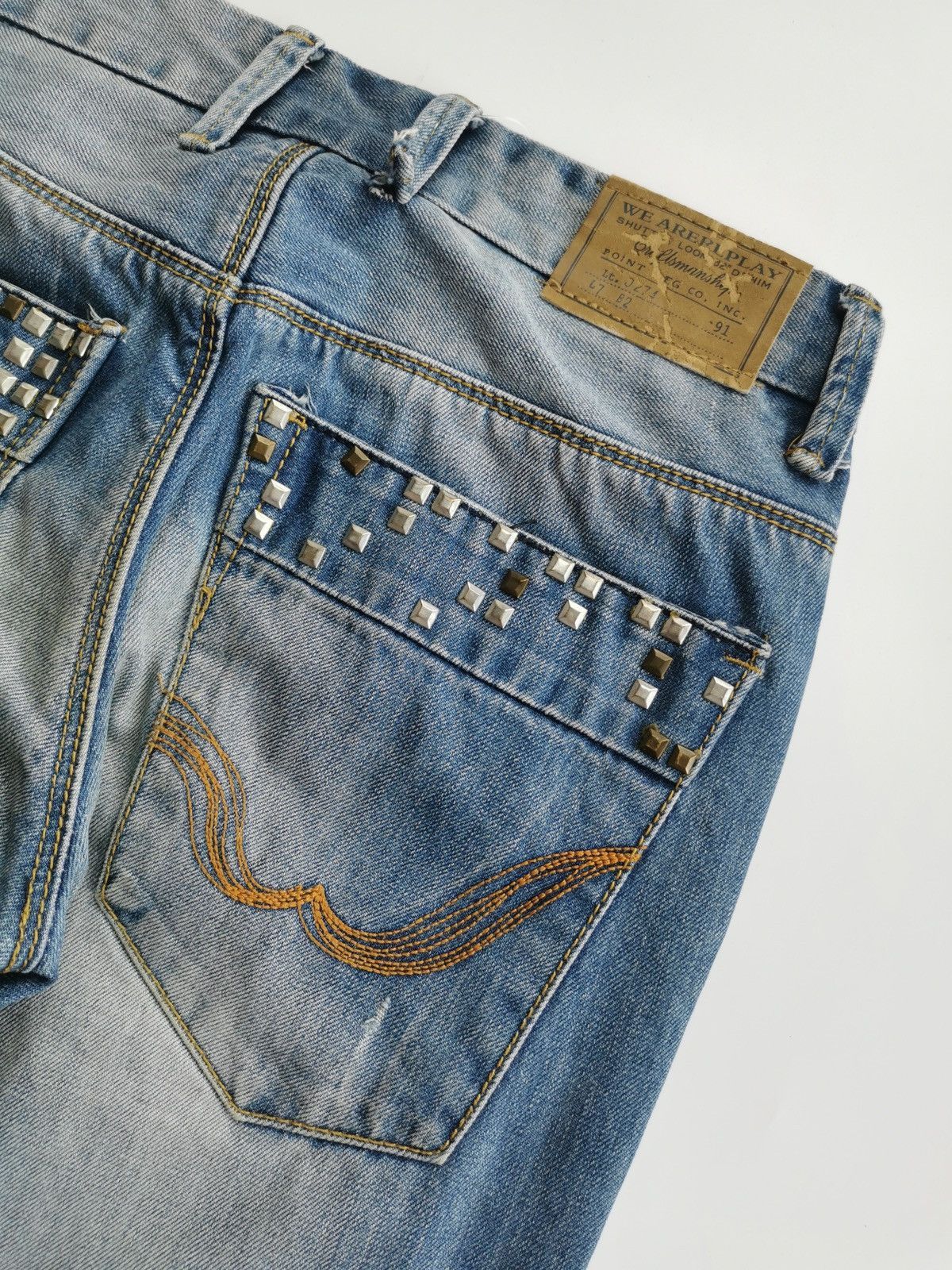 Replay We Are Replay Stud Distressed Patchwork Jeans Size US 28 / EU 44 - 3 Thumbnail