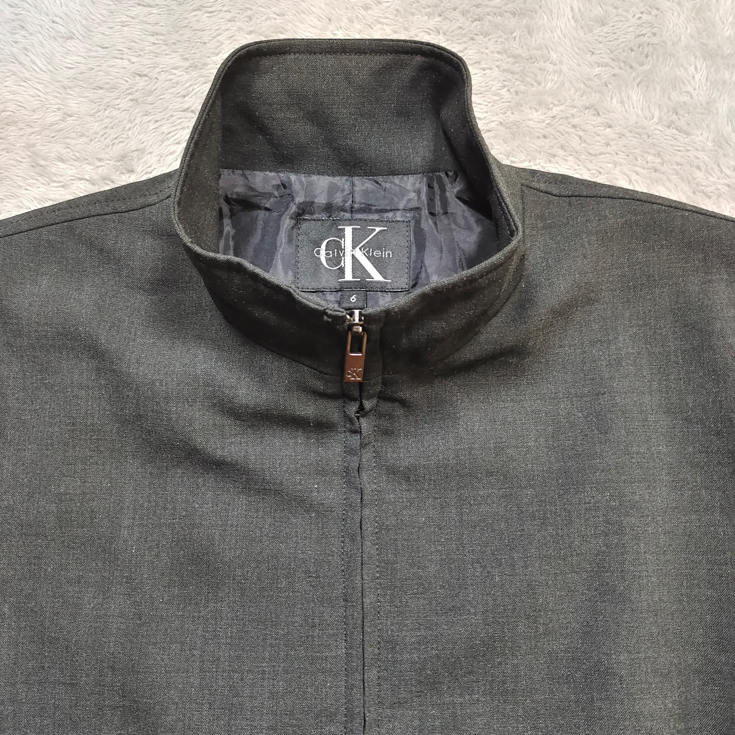 Calvin Klein Calvin Klein Women’s Zip-Up Blazer Modern Stand Collar Size M / US 6-8 / IT 42-44 - 3 Thumbnail