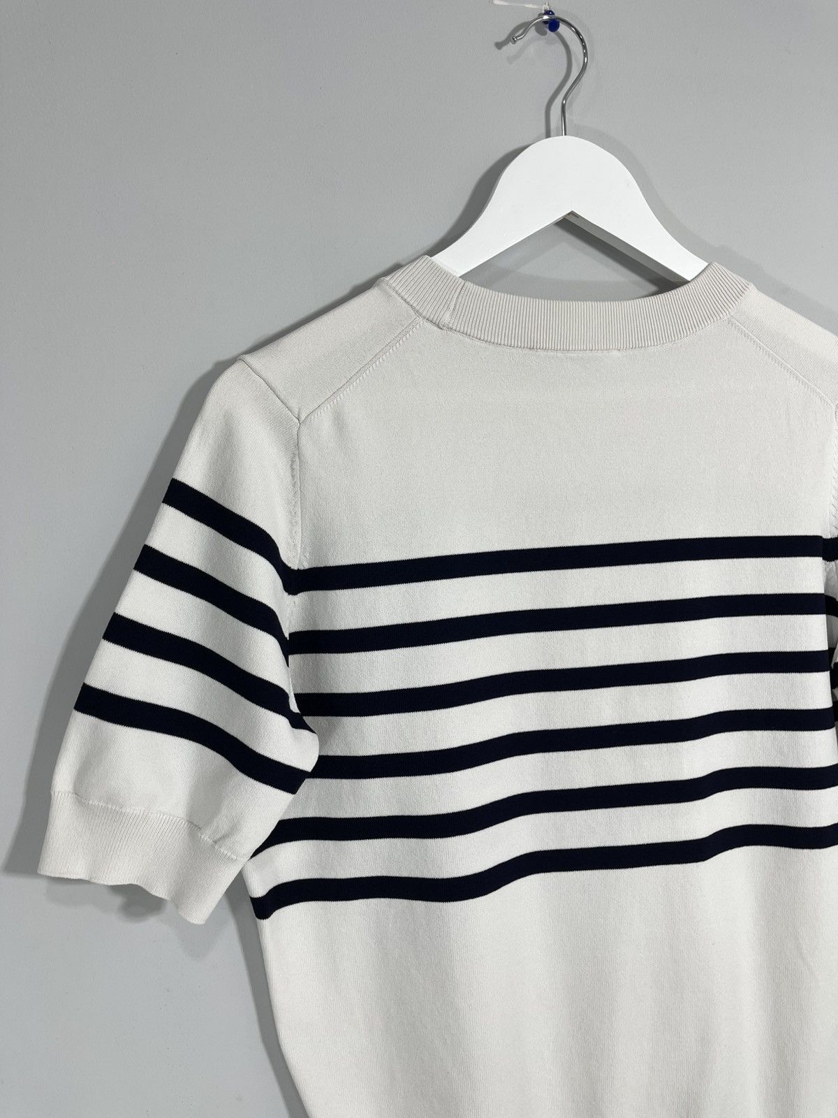 Dior Dior Uniforms Bee Logo Short Sleeve Striped Sweatshirt Size M / US 6-8 / IT 42-44 - 10 Thumbnail